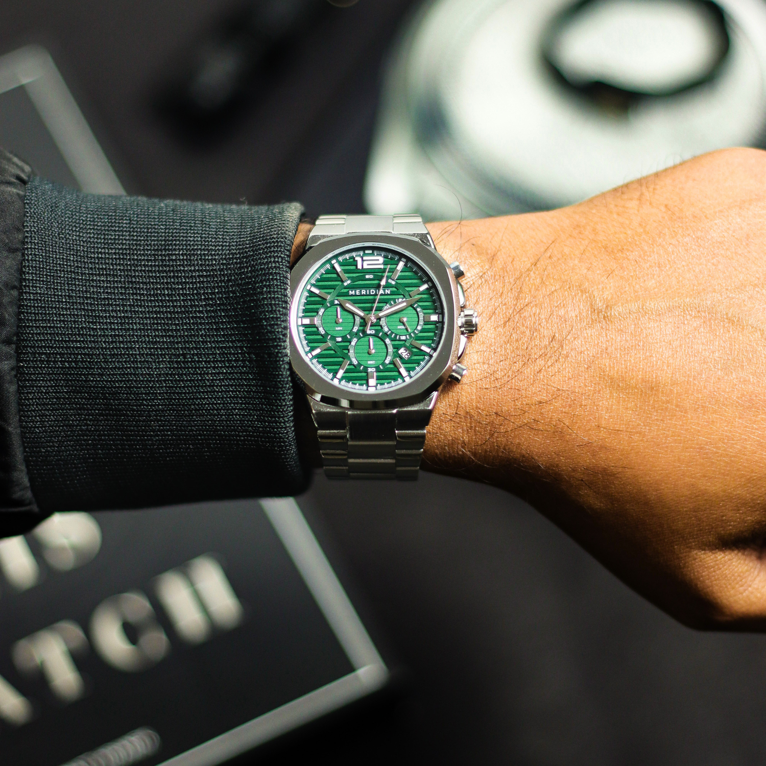 Prestige Chronograph // Silver & Green
