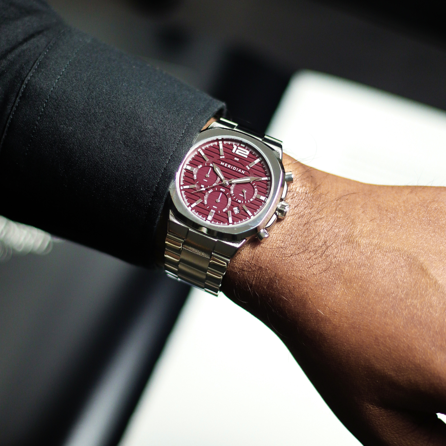 Prestige Chronograph // Silver & Red