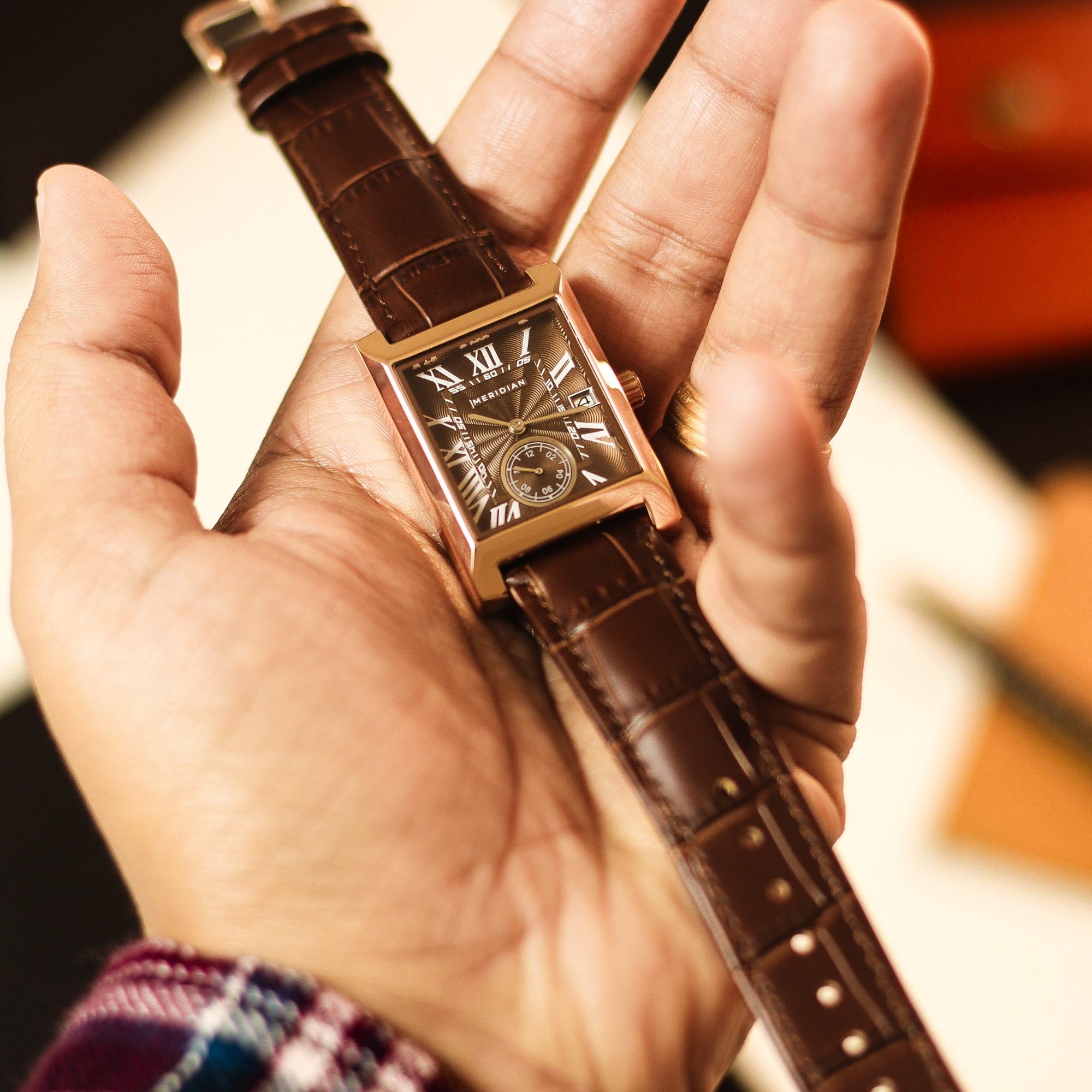 Heritage // Rose Gold & Brown Leather