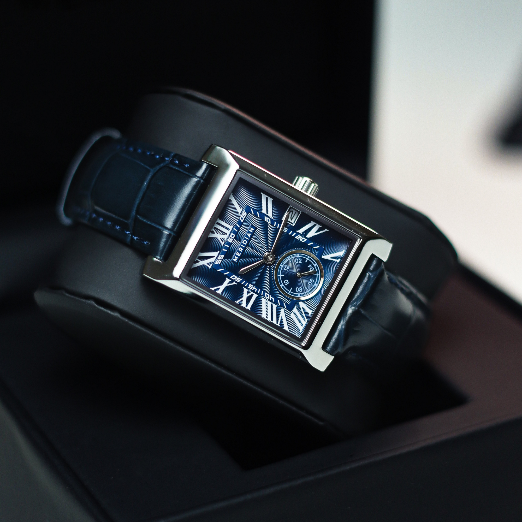 Heritage // Silver & Blue Leather