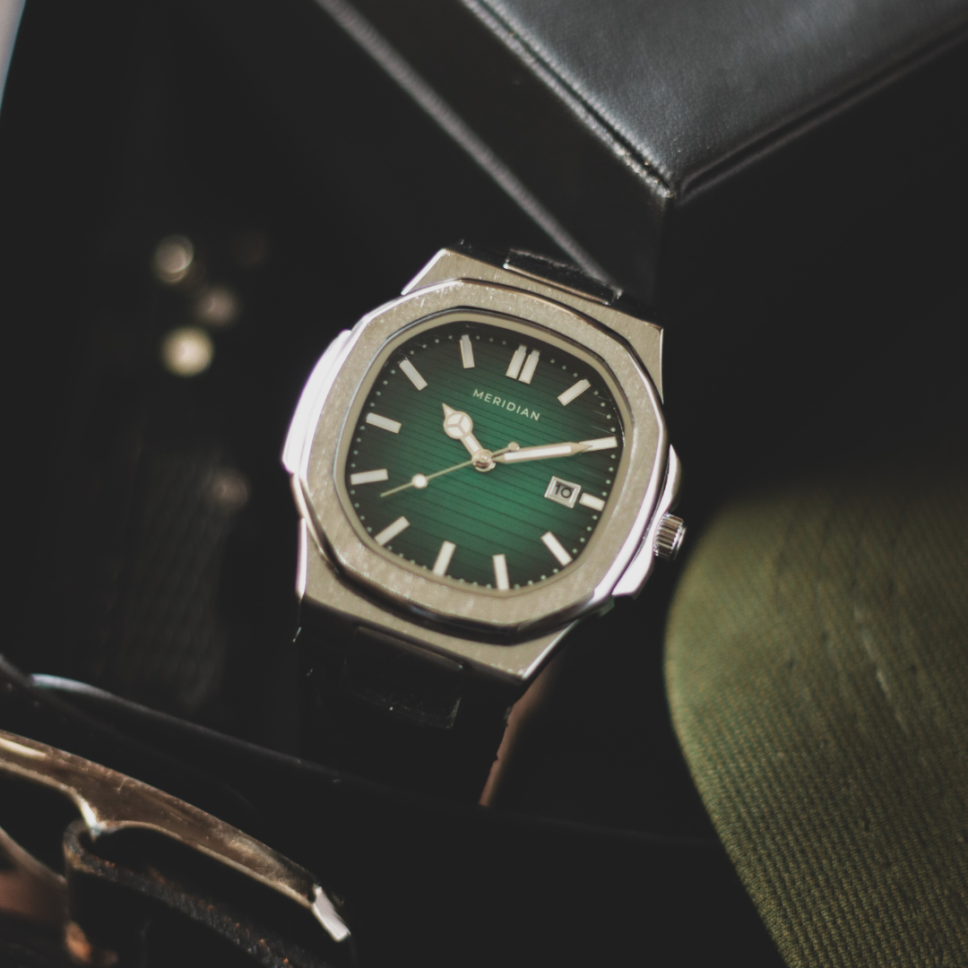 Tokyo // Silver, Green, Leather