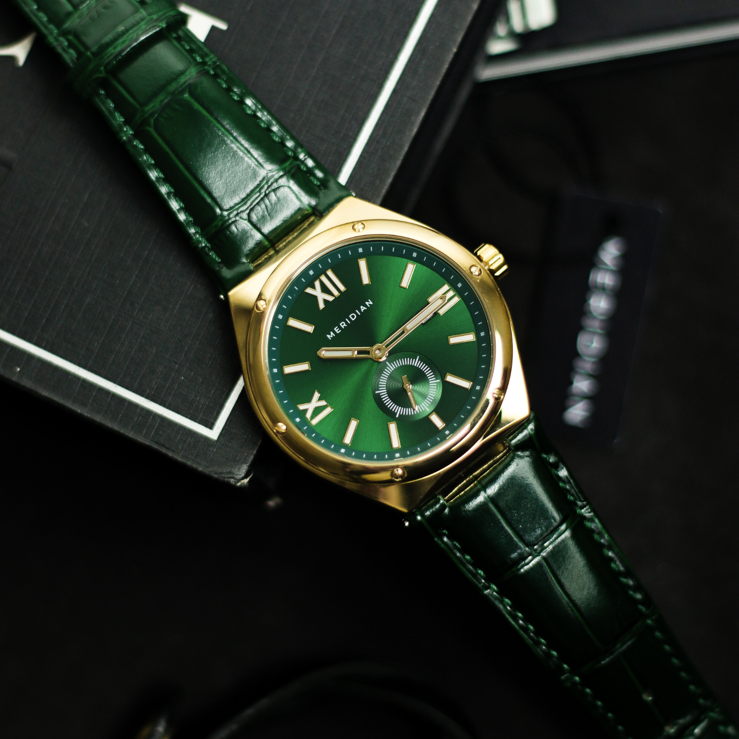 Legacy // Gold & Green Leather