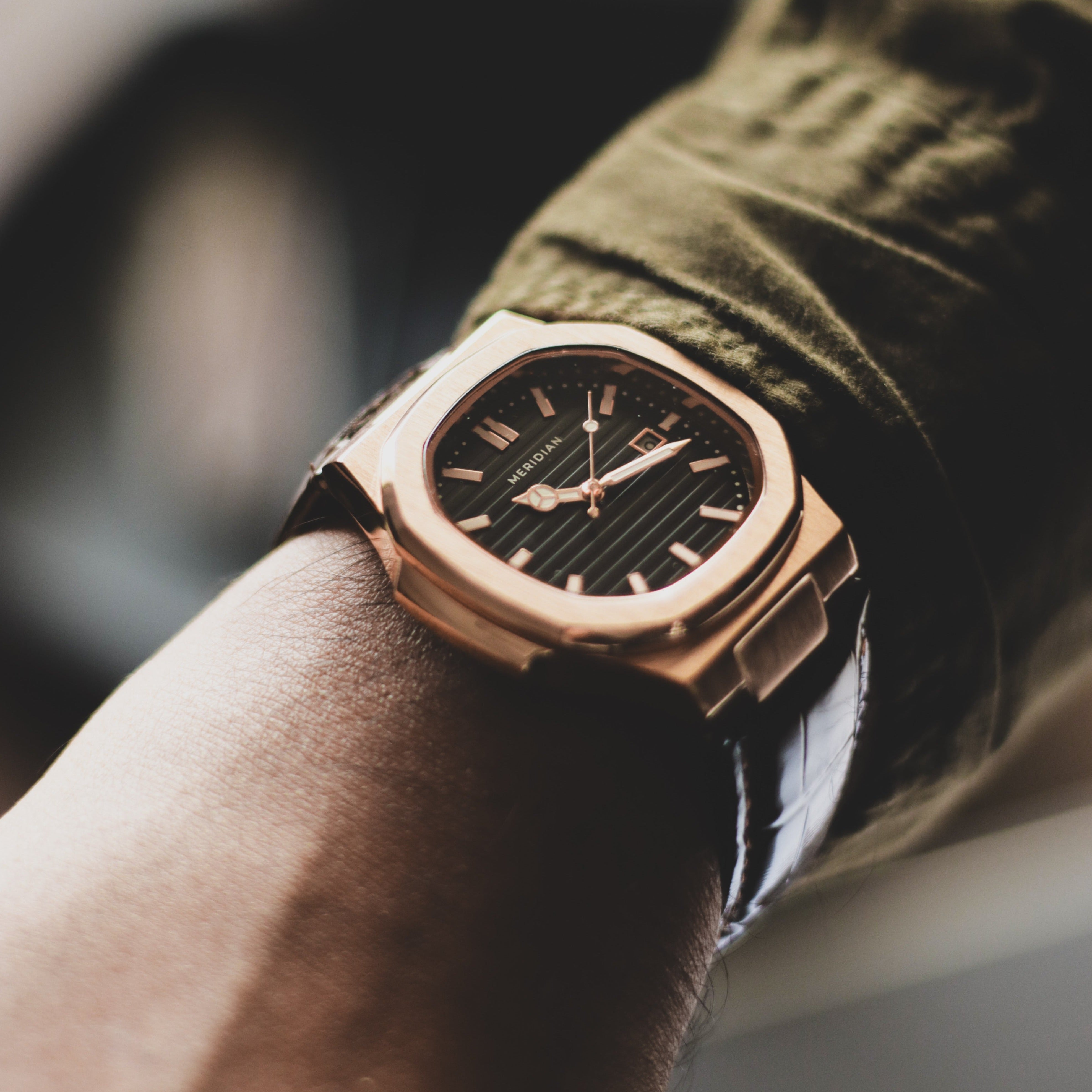 Tokyo // Rose Gold, Black, Leather