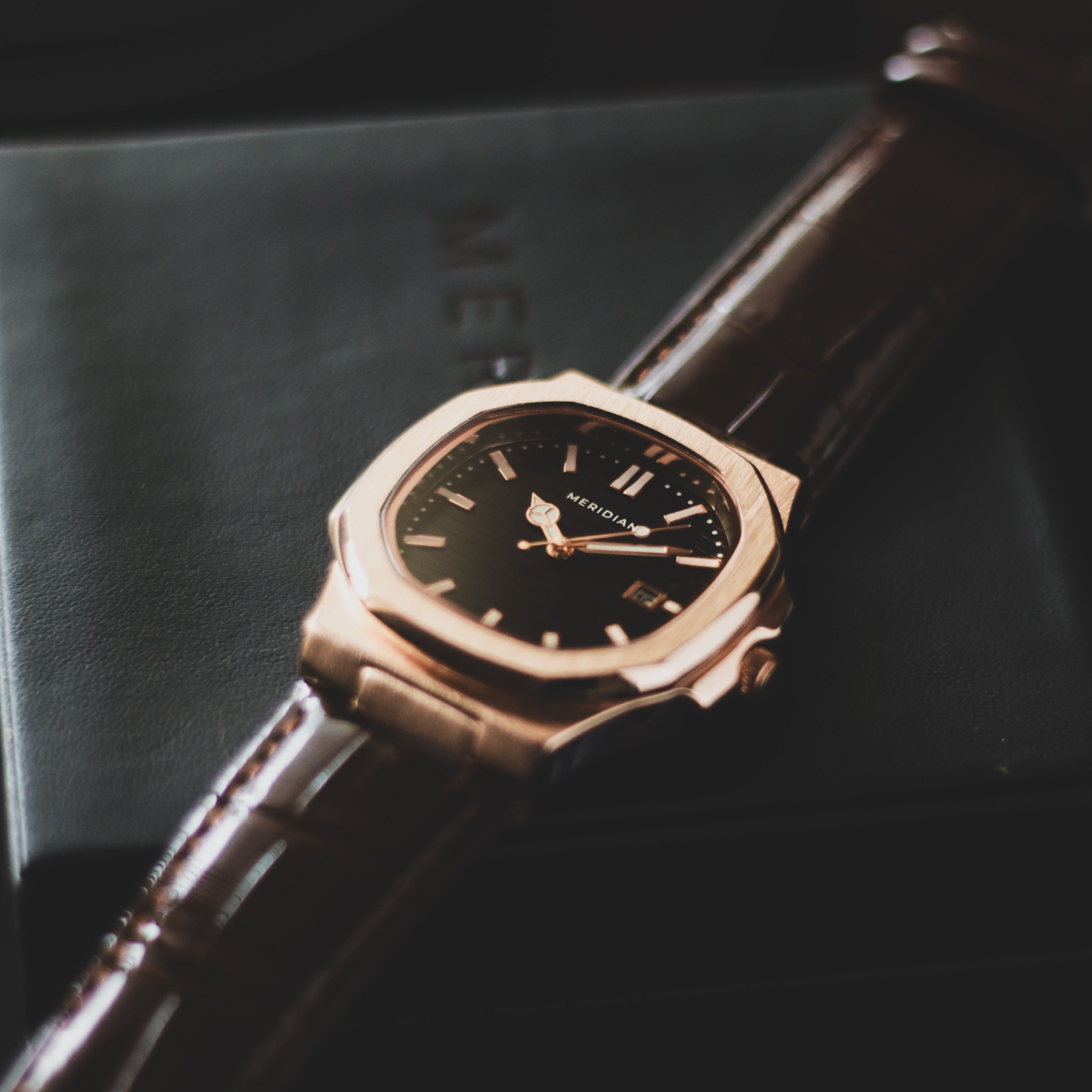 Tokyo // Rose Gold, Black, Leather