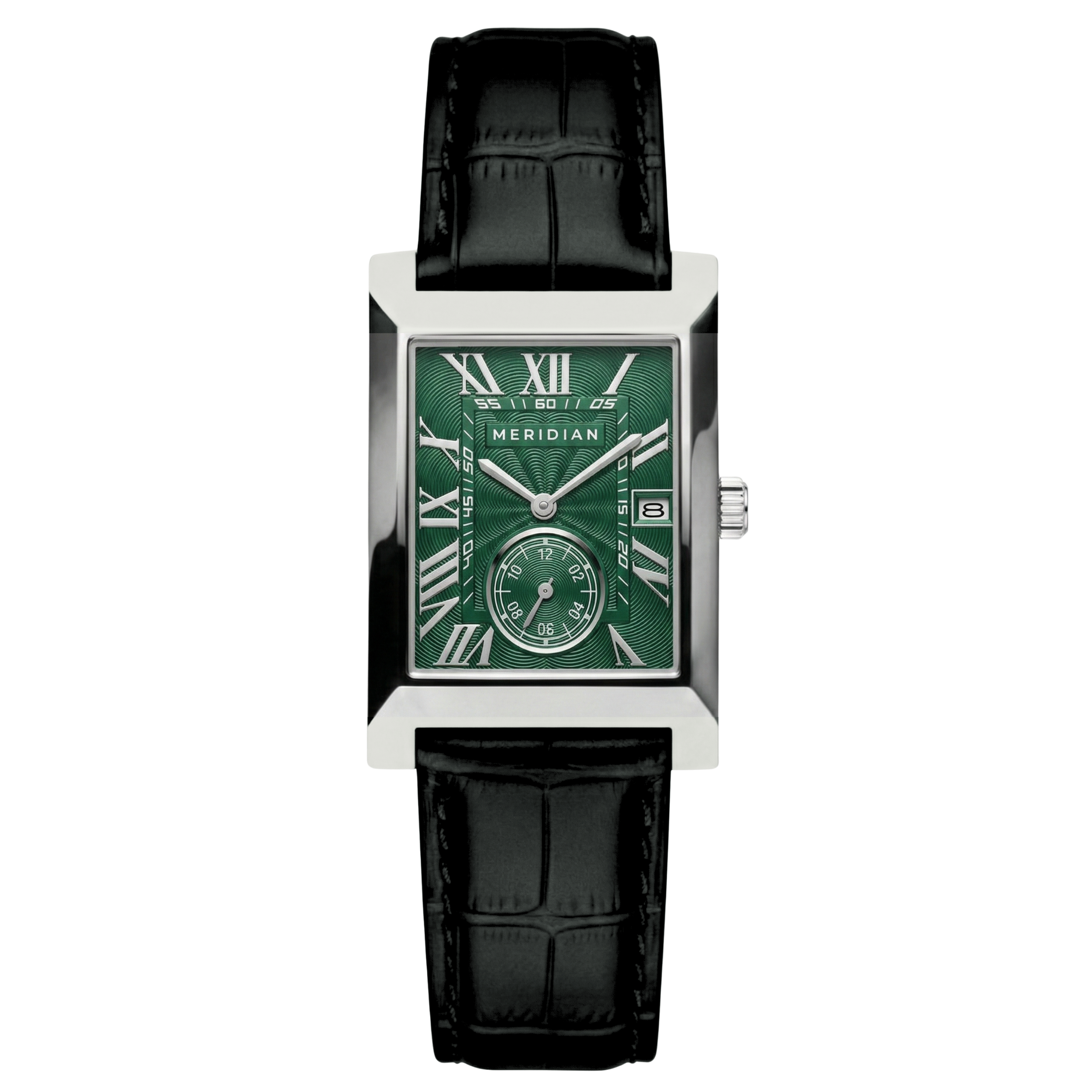 Heritage // Silver & Green Leather