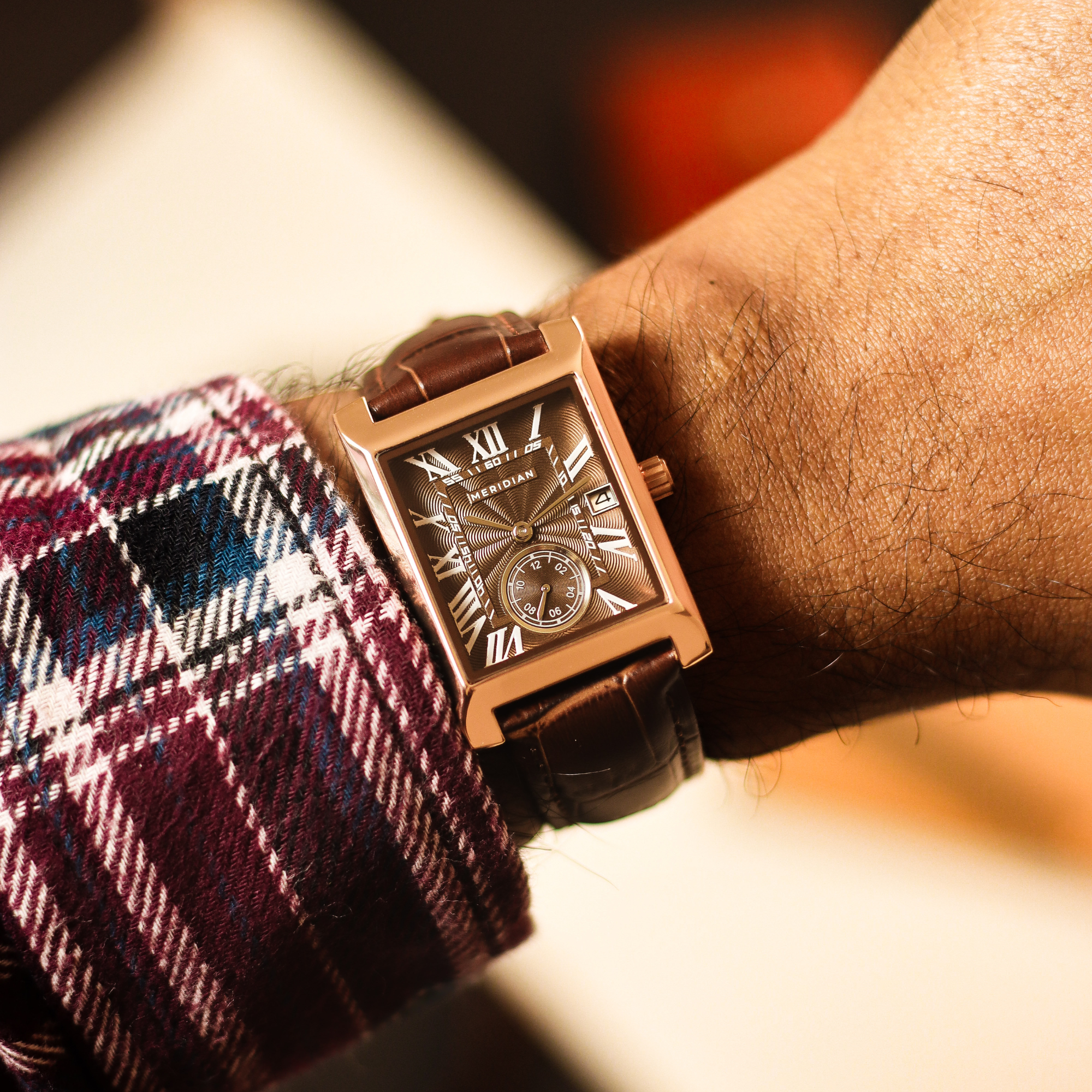 Heritage // Rose Gold & Brown Leather