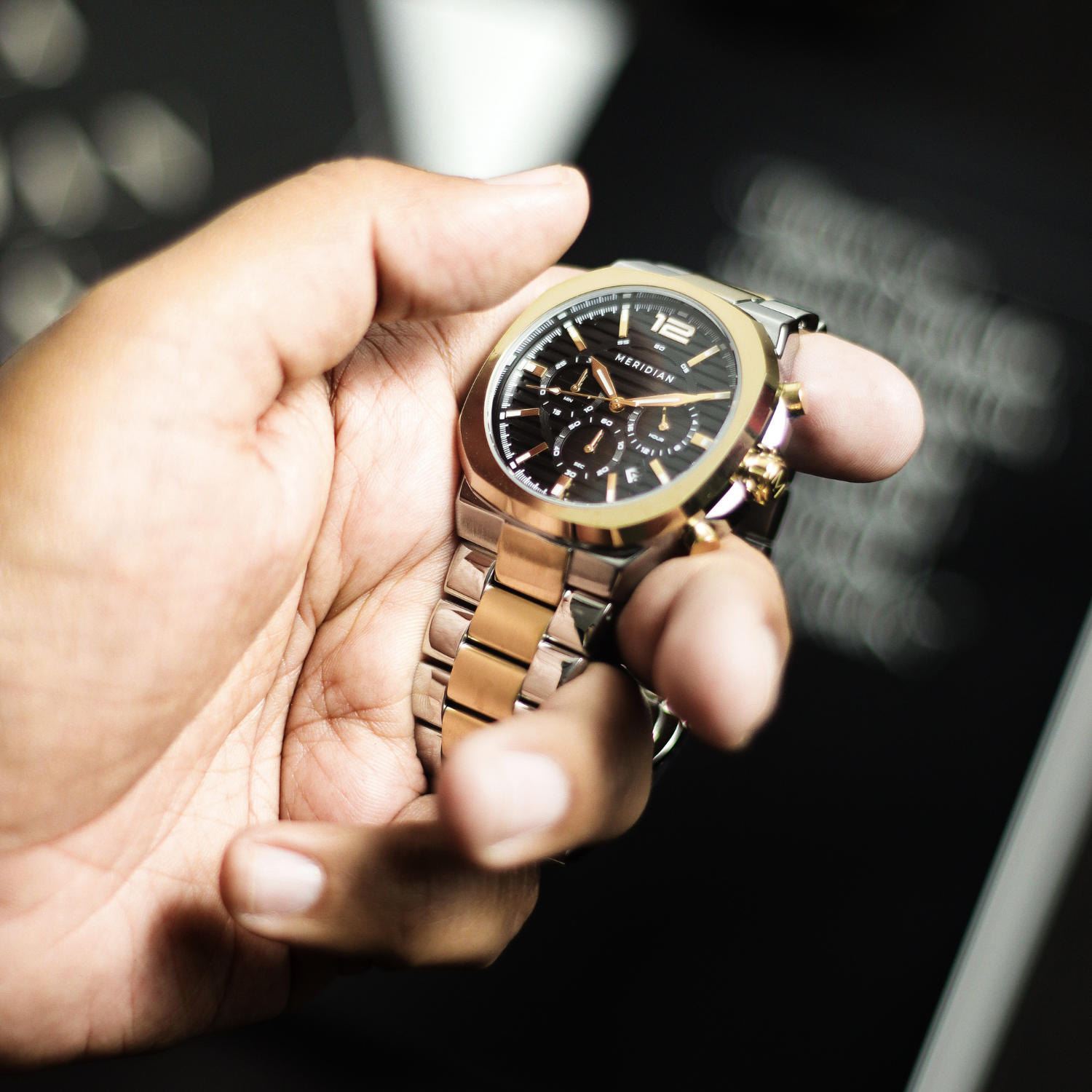 Prestige Chronograph // Silver Gold & Black