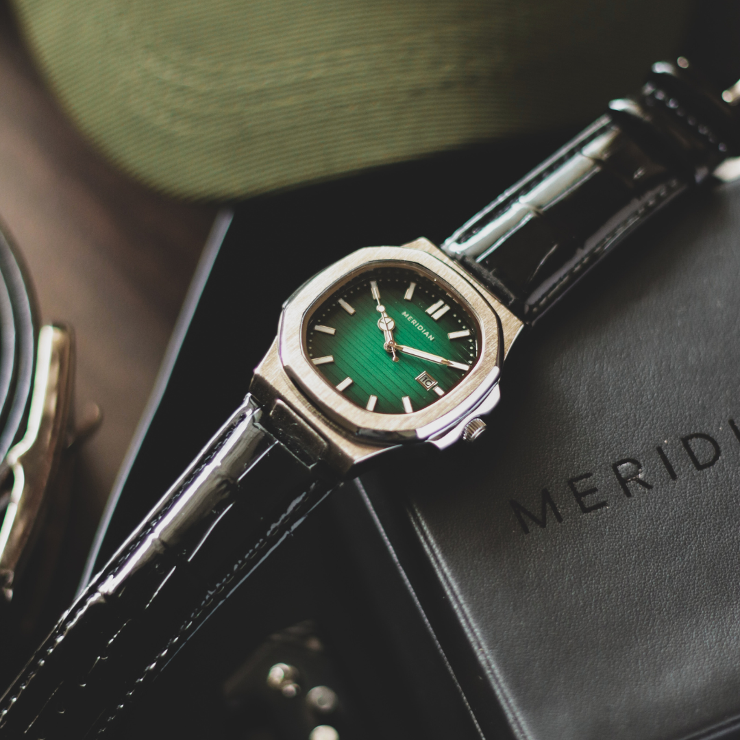 Tokyo // Silver, Green, Leather