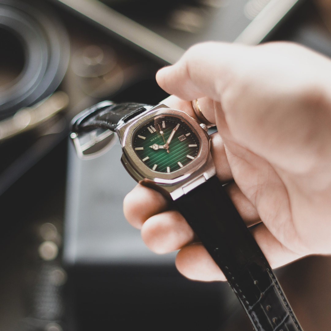 Tokyo // Silver, Green, Leather