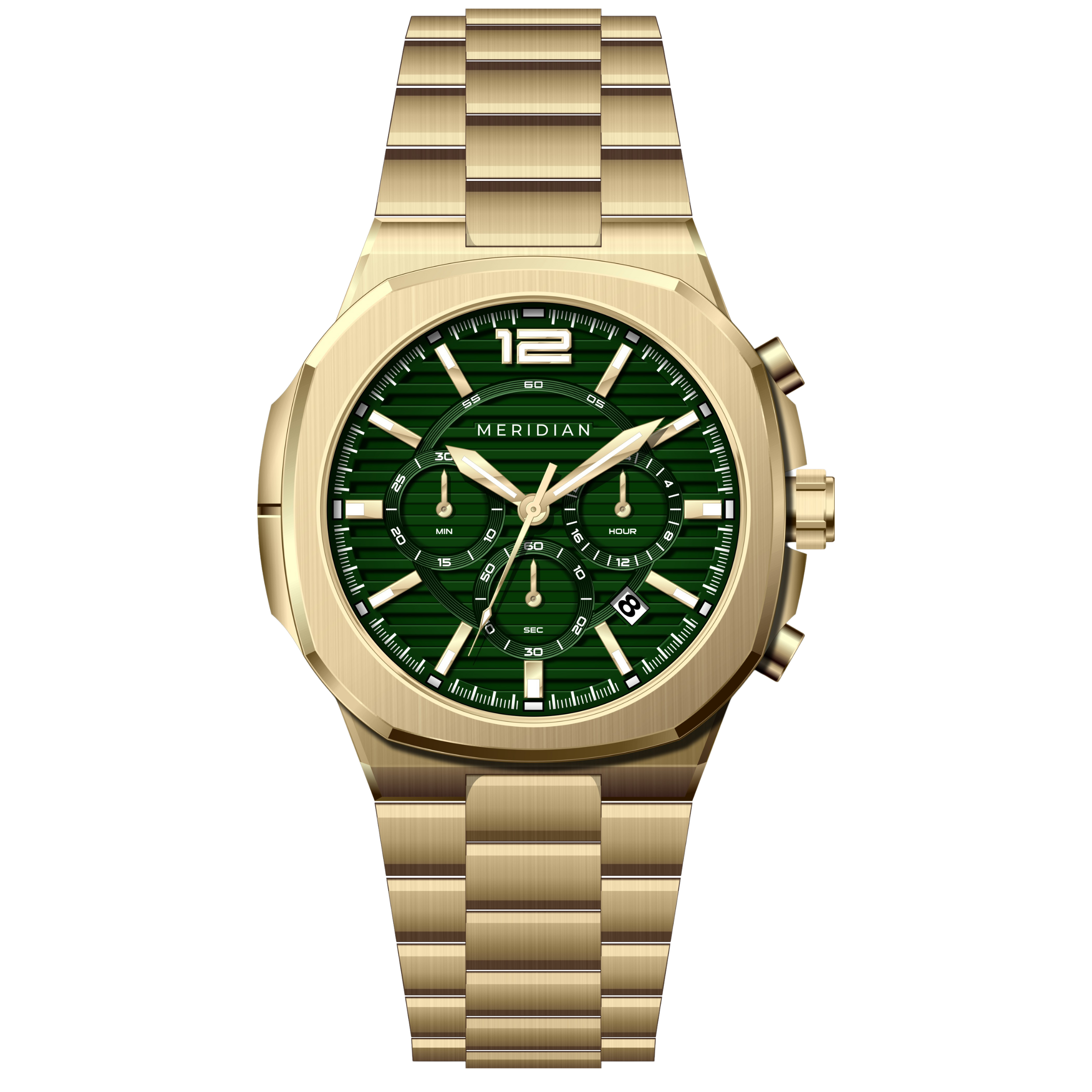 Prestige Chronograph // Gold & Green
