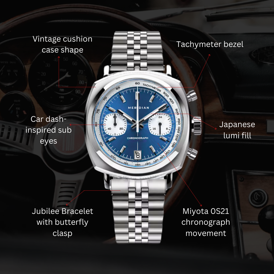 Chrono // Silver & Blue