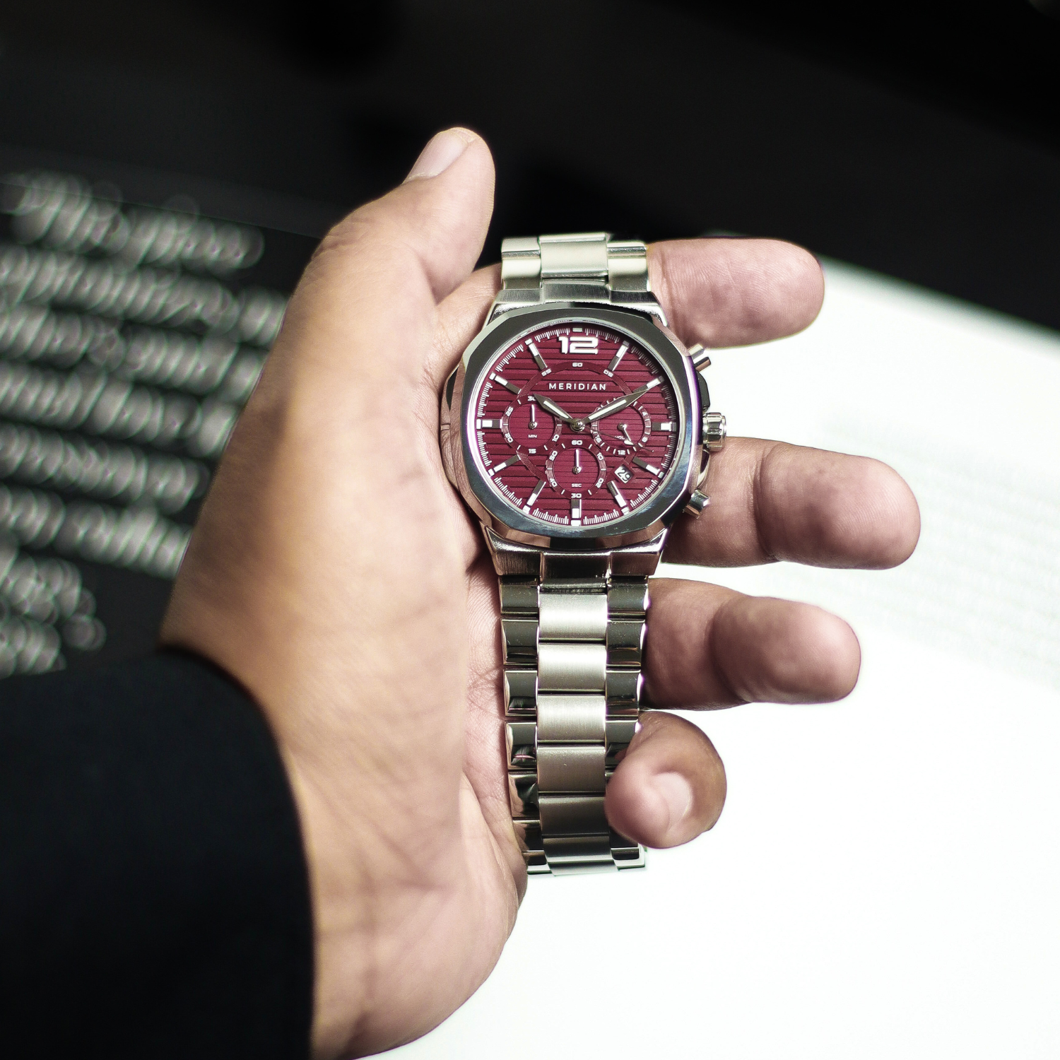 Prestige Chronograph // Silver & Red