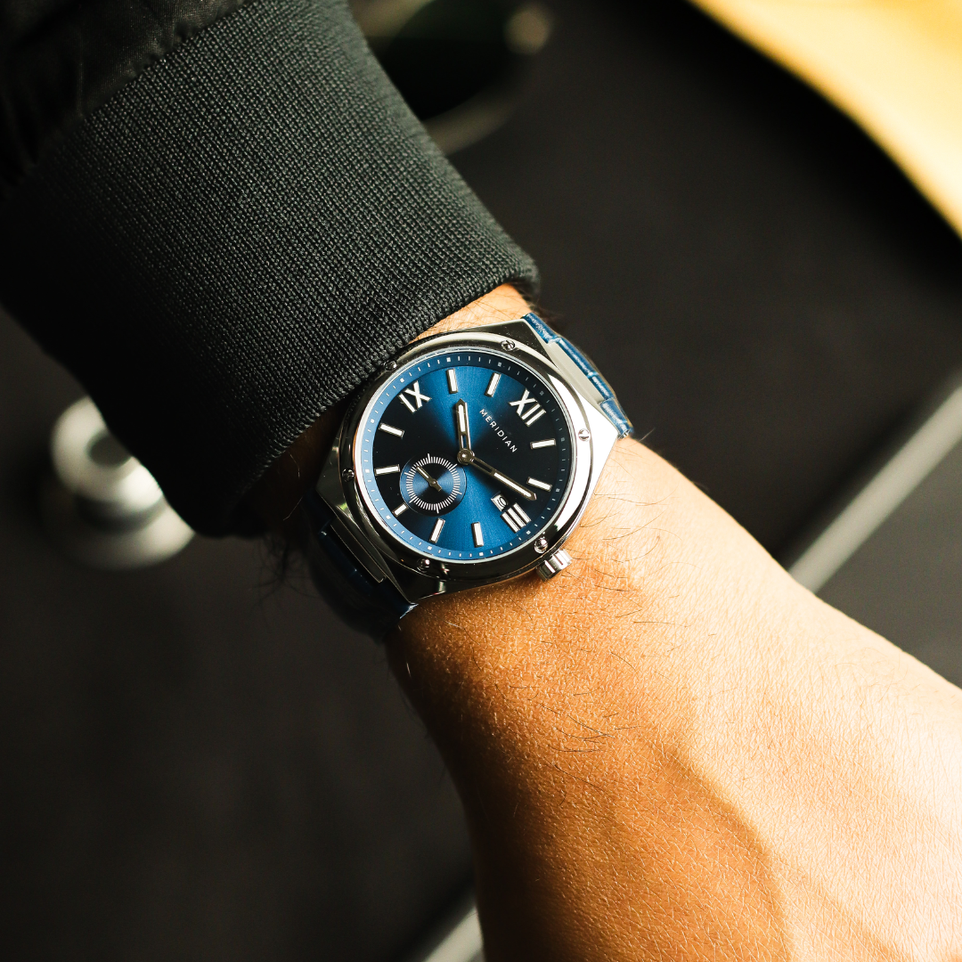 Legacy // Silver & Blue Leather