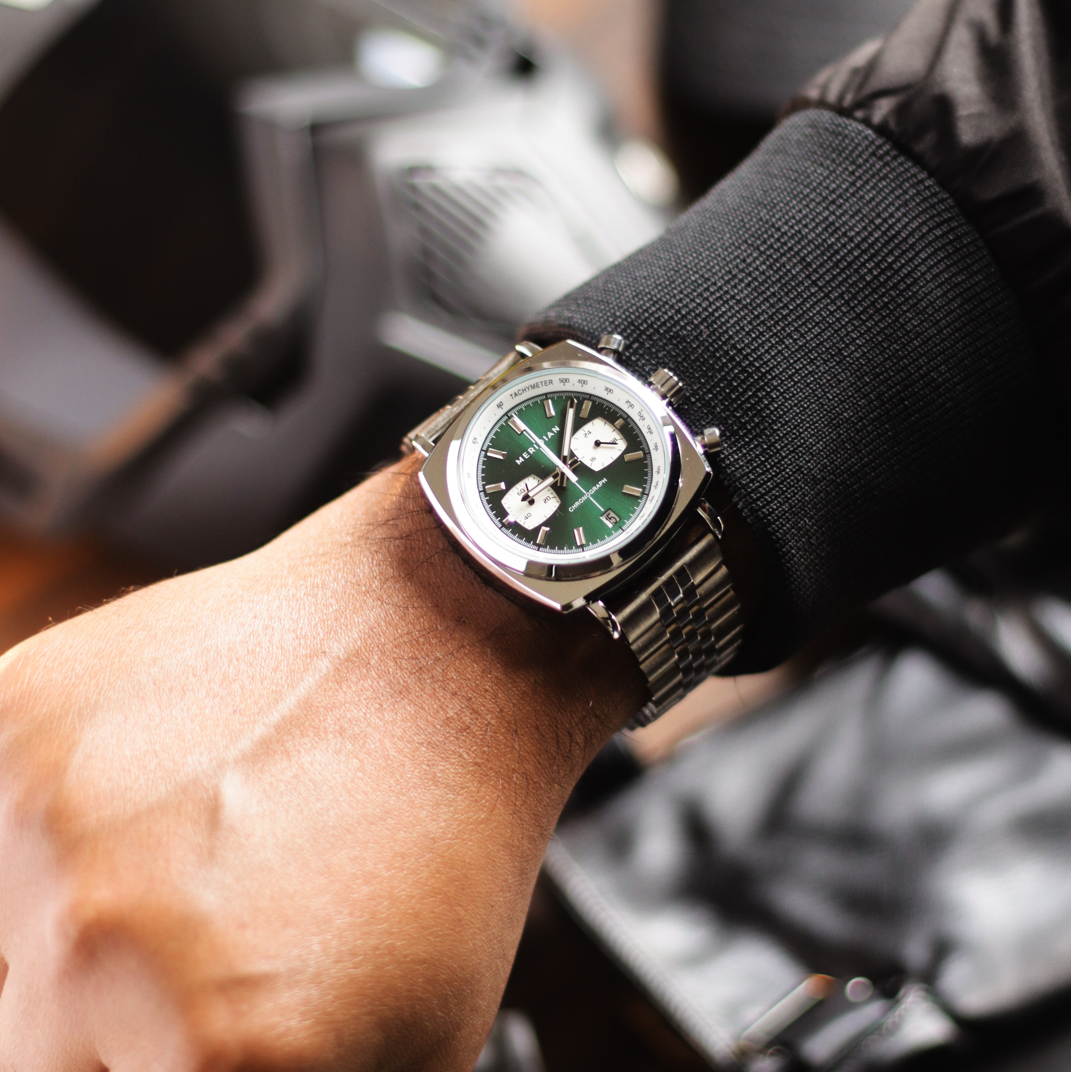 Chrono // Silver & Green