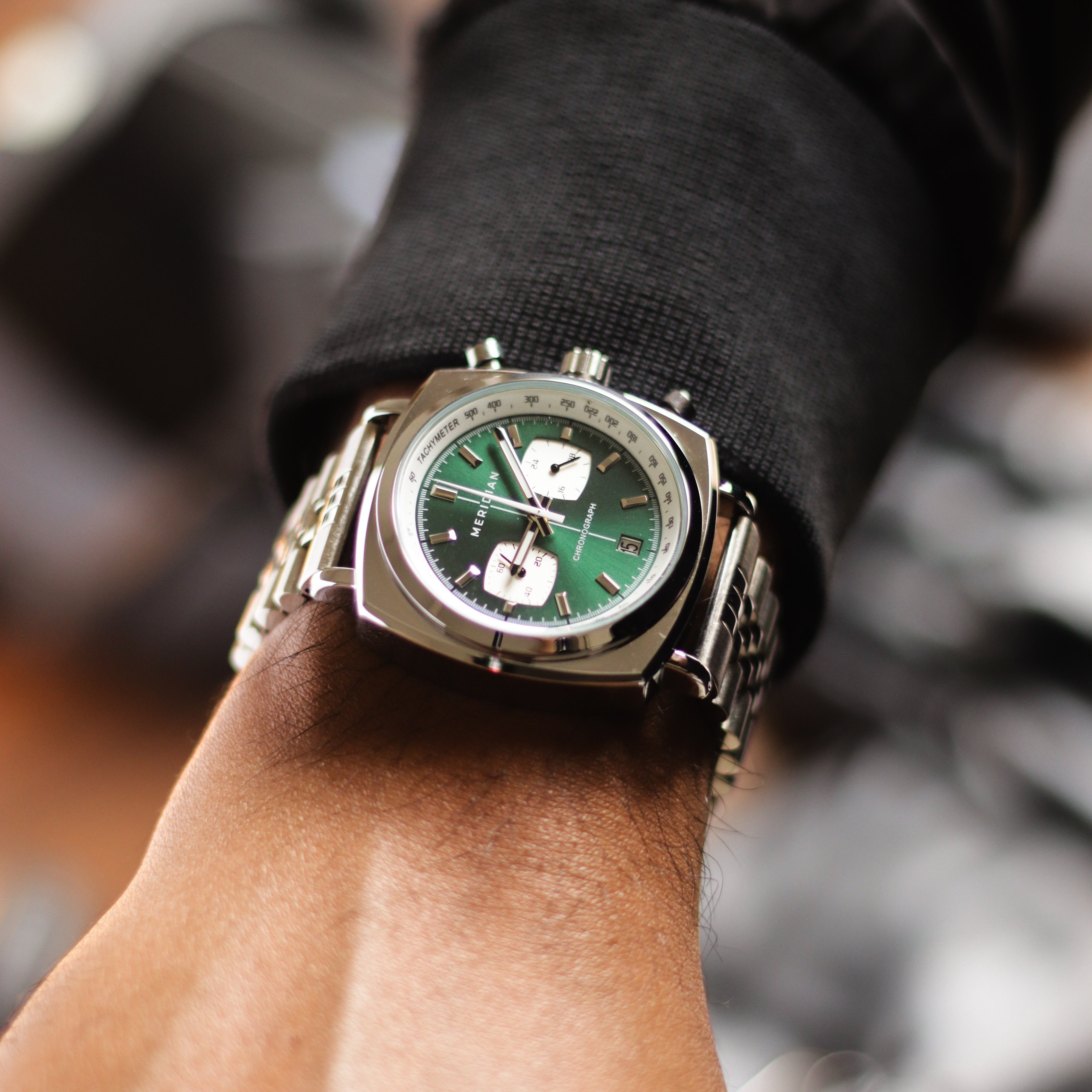 Chrono // Silver & Green