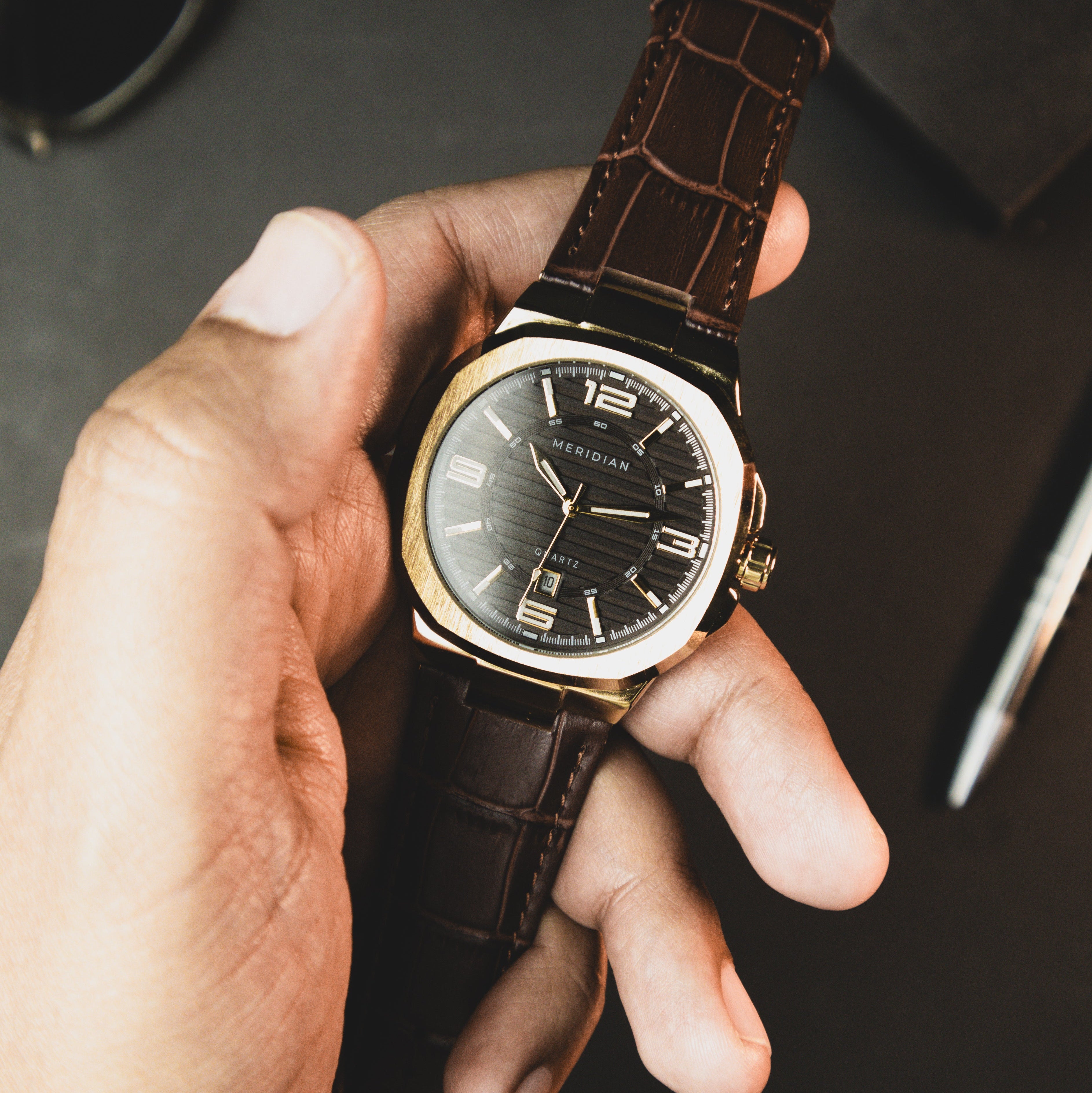 Prestige // Gold & Brown Leather