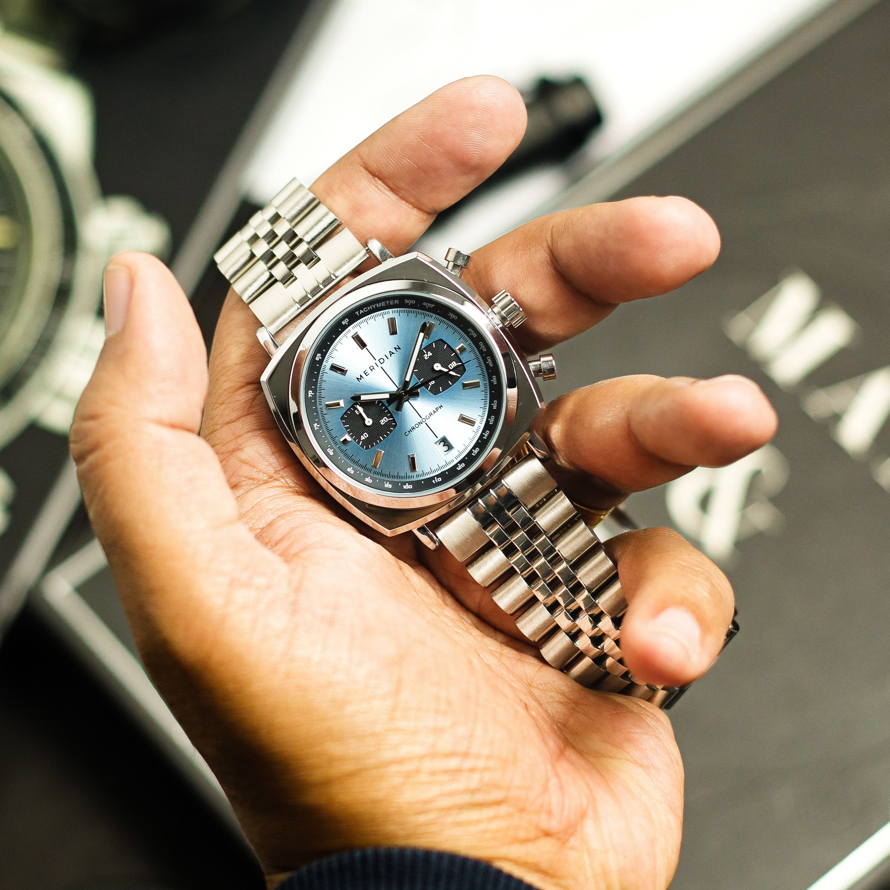 Chrono // Silver & Ice Blue