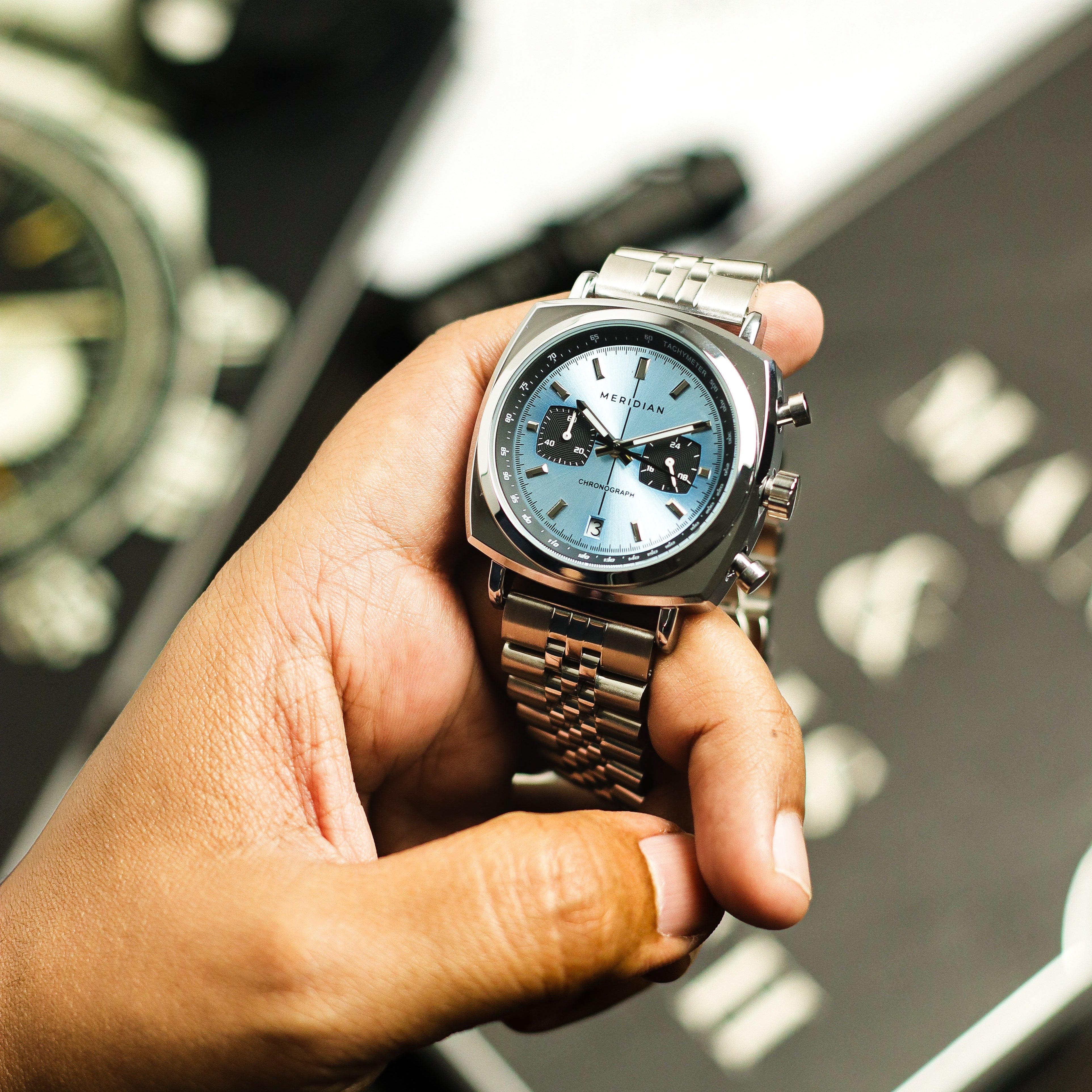 Chrono // Silver & Ice Blue