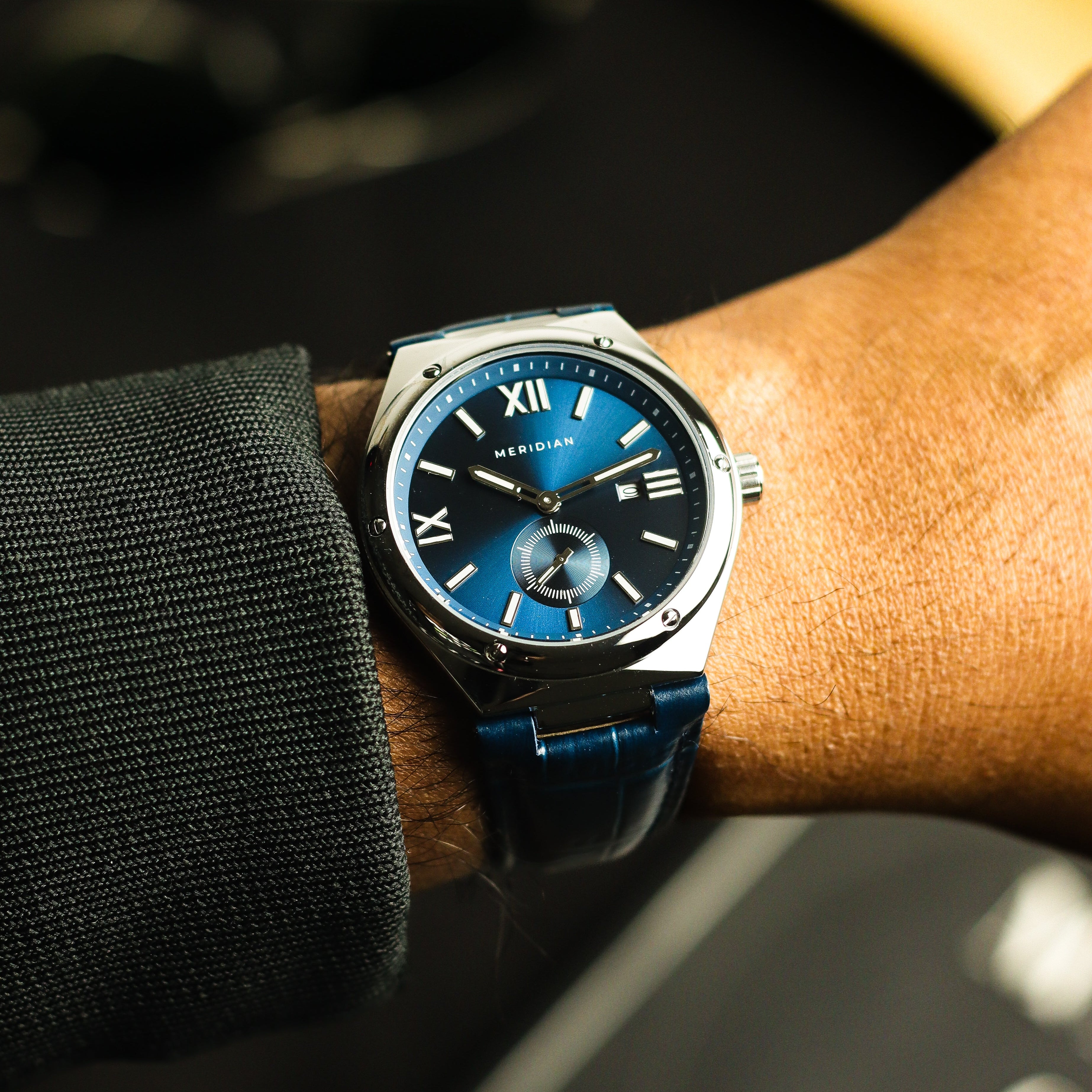 Legacy // Silver & Blue Leather