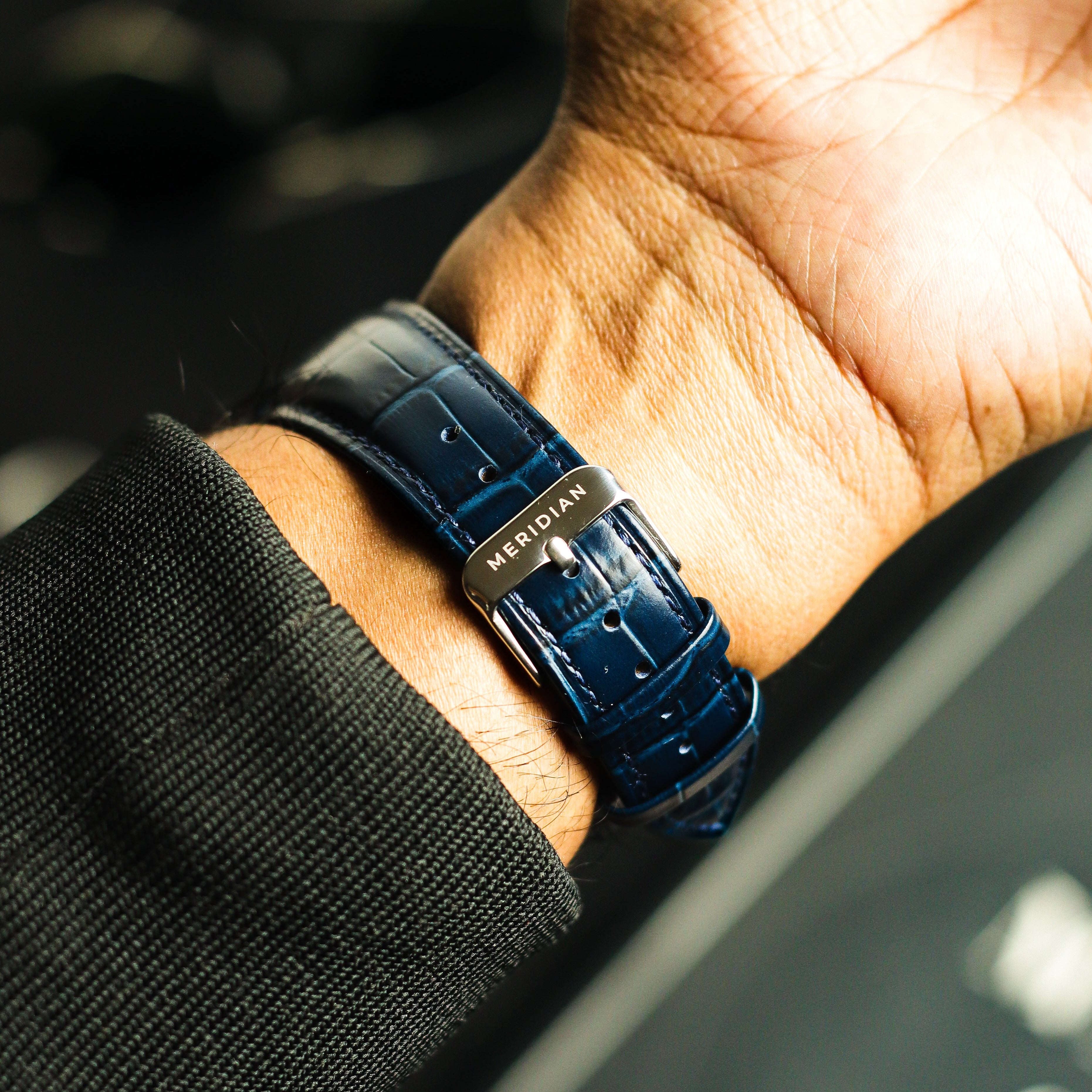 Legacy // Silver & Blue Leather