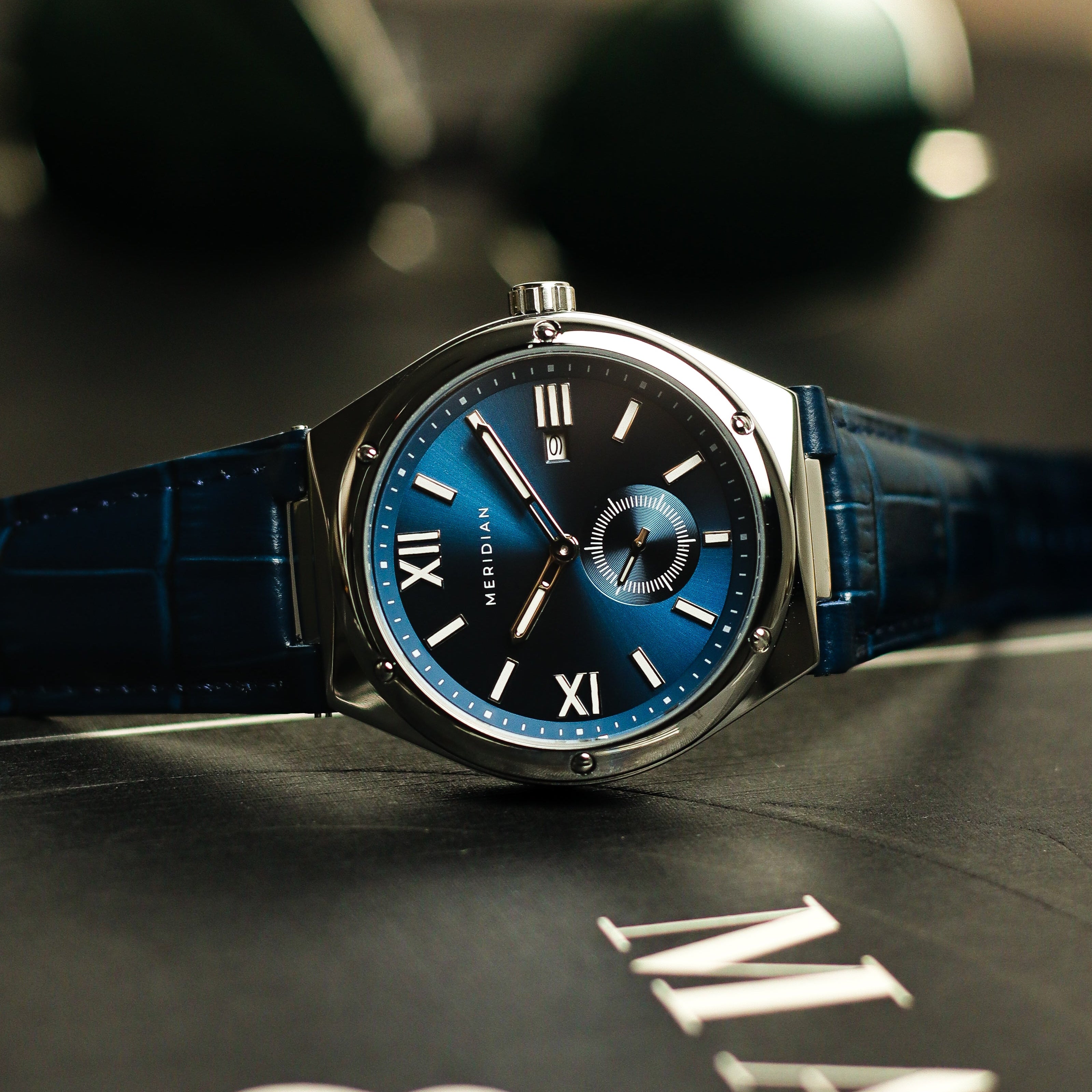 Legacy // Silver & Blue Leather