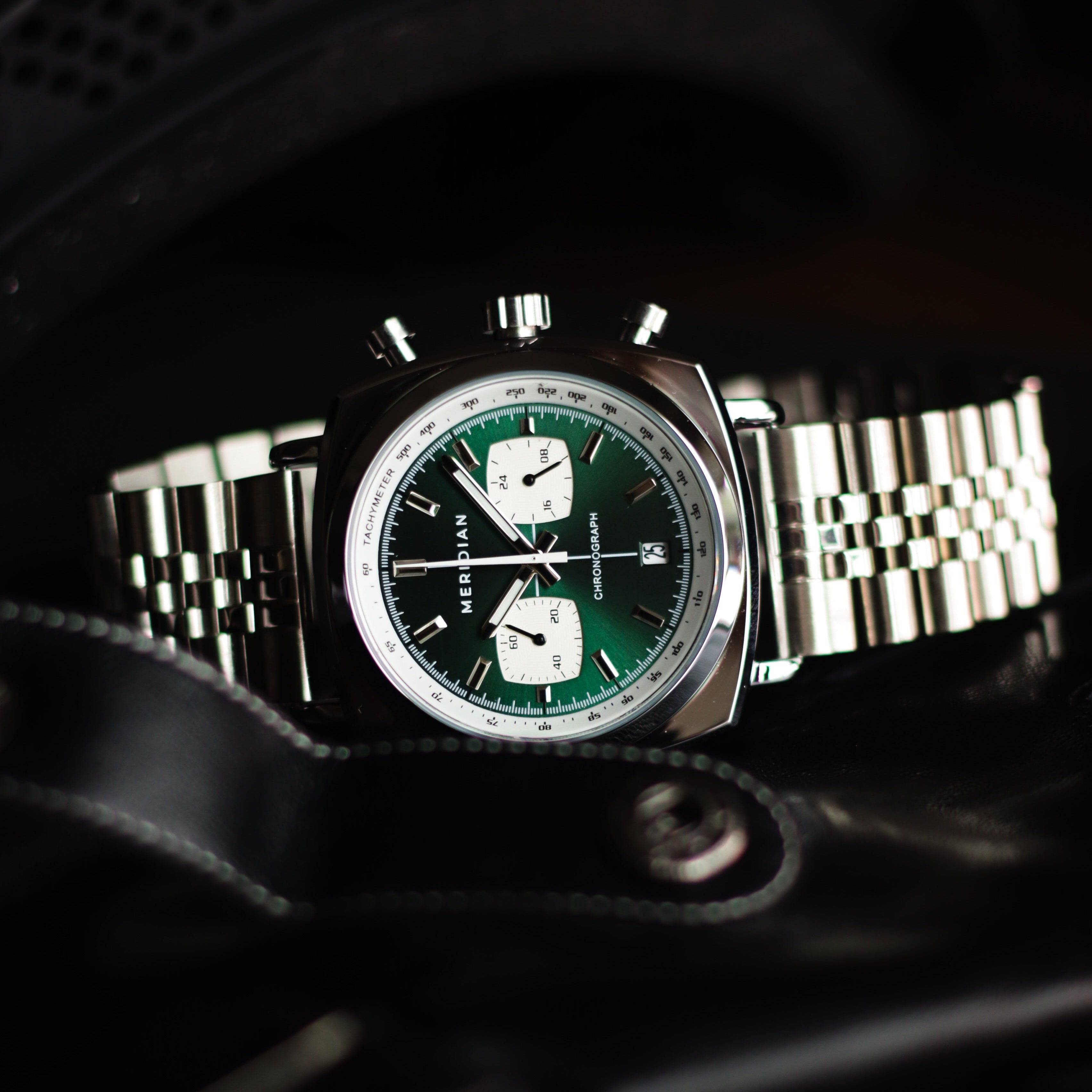 Chrono // Silver & Green