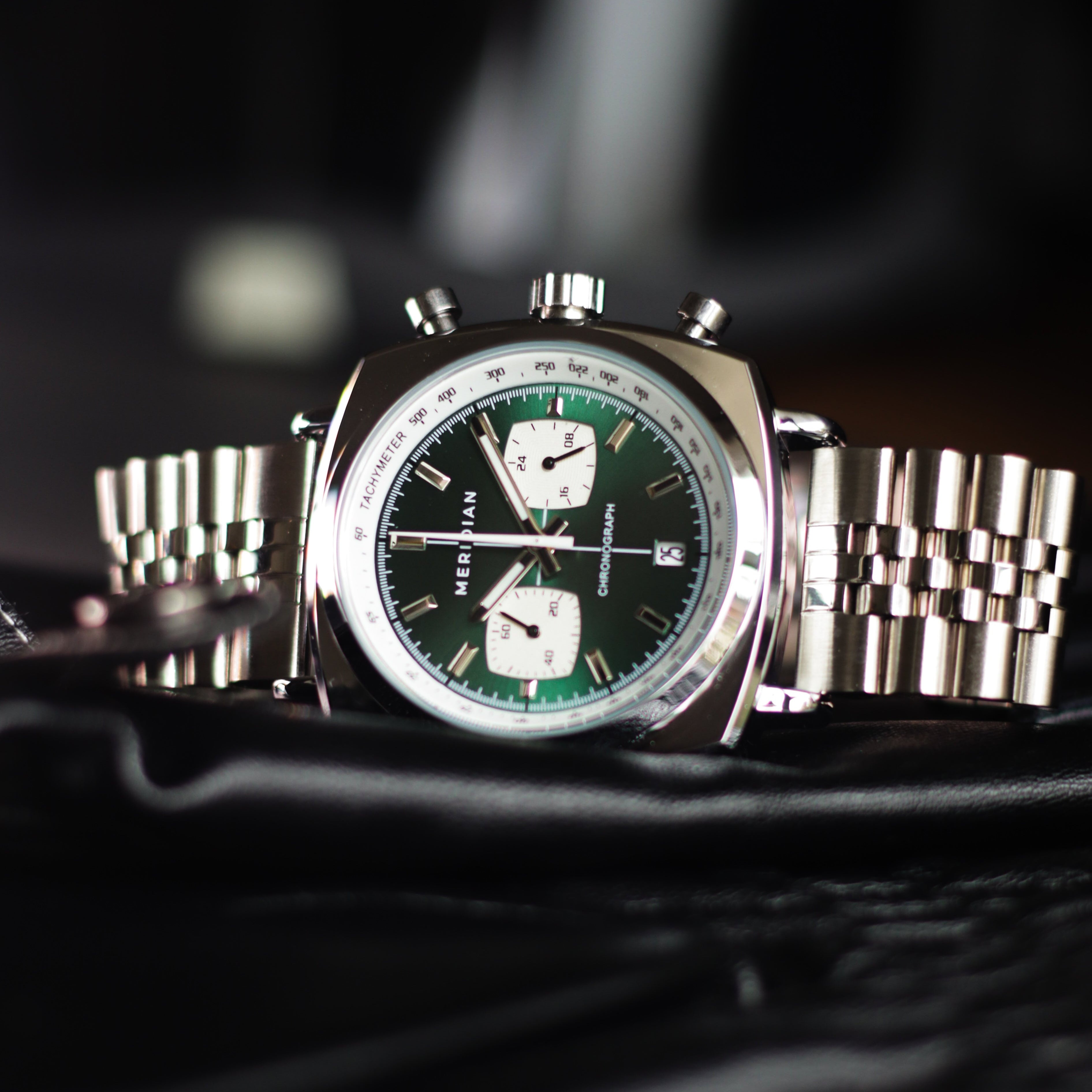 Chrono // Silver & Green