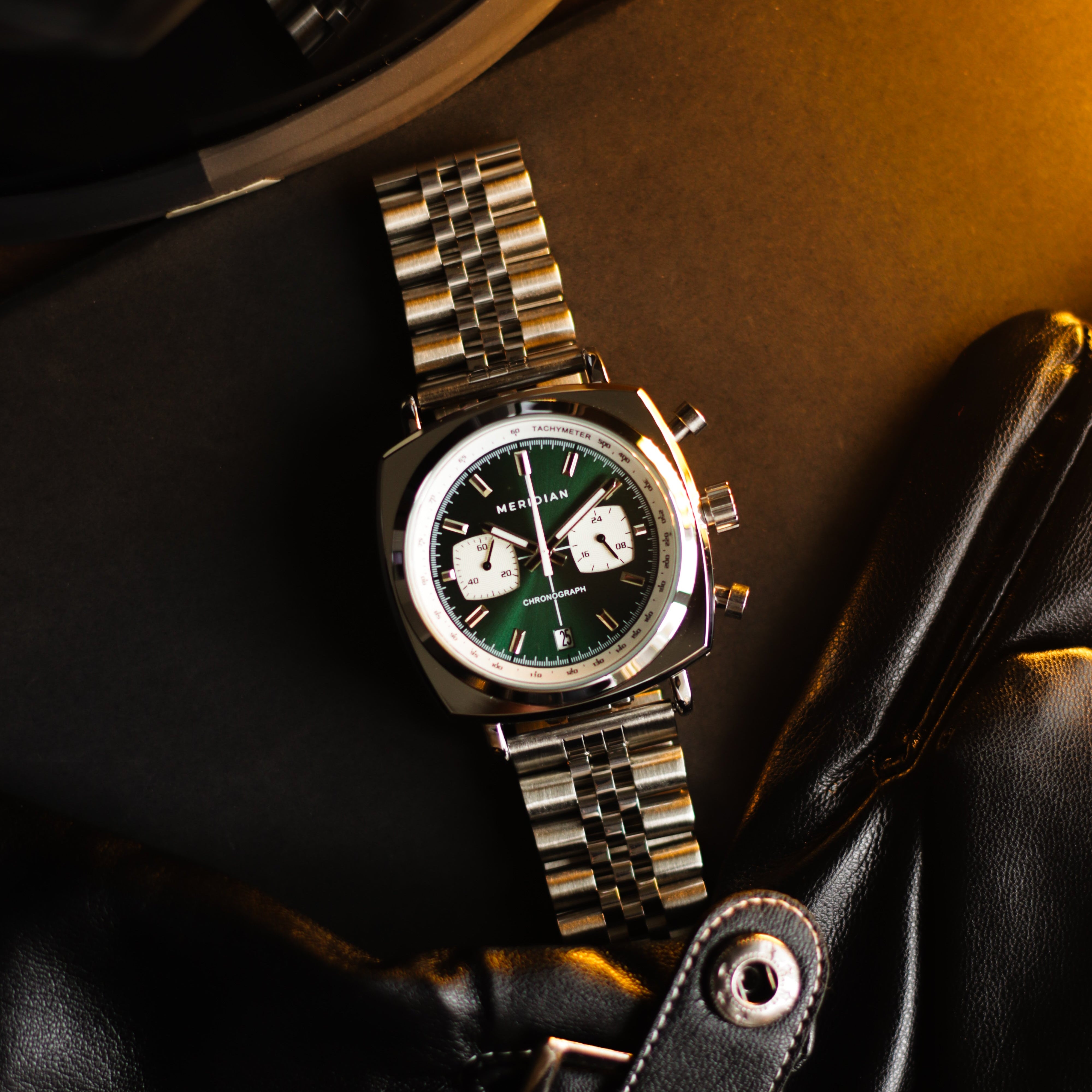 Chrono // Silver & Green