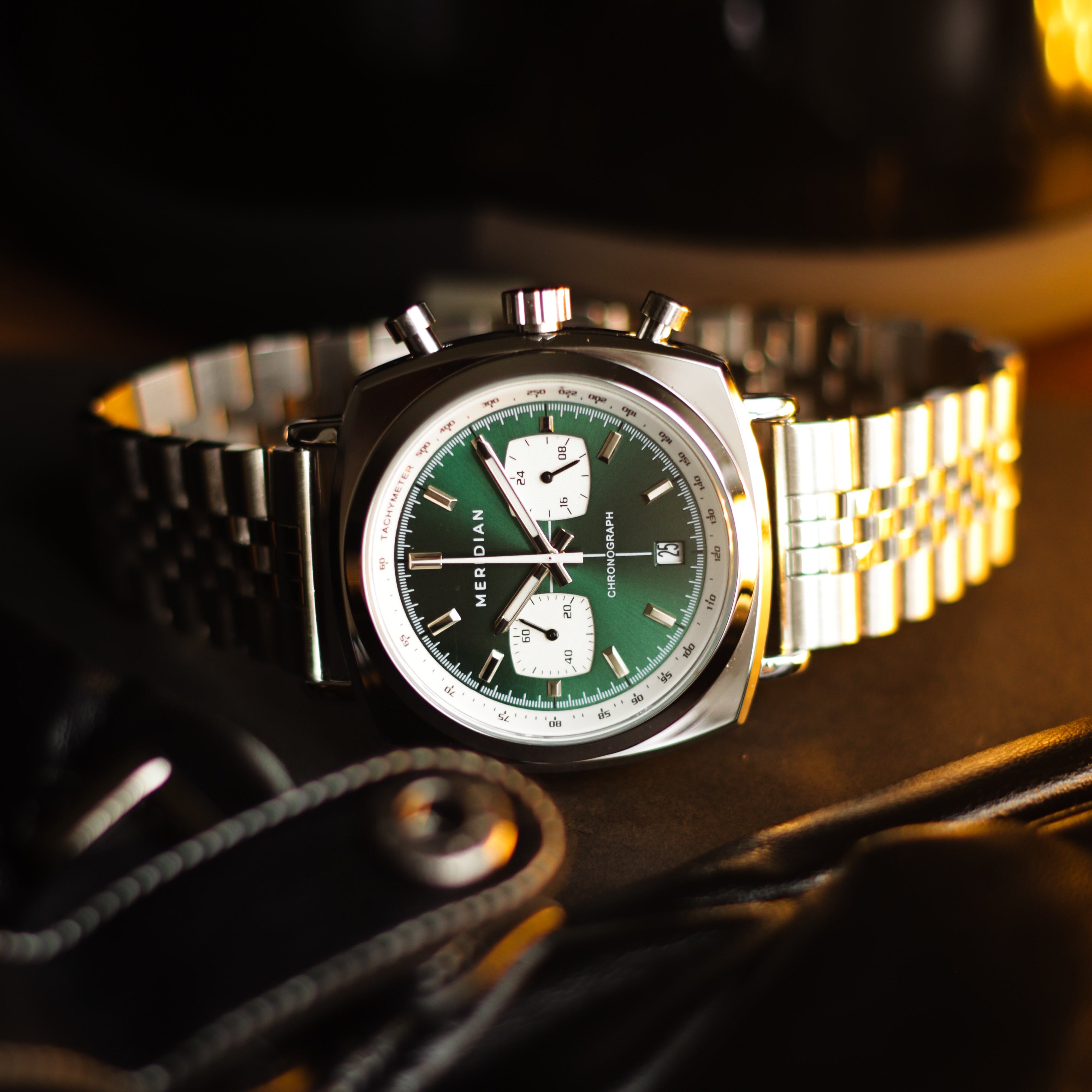 Chrono // Silver & Green