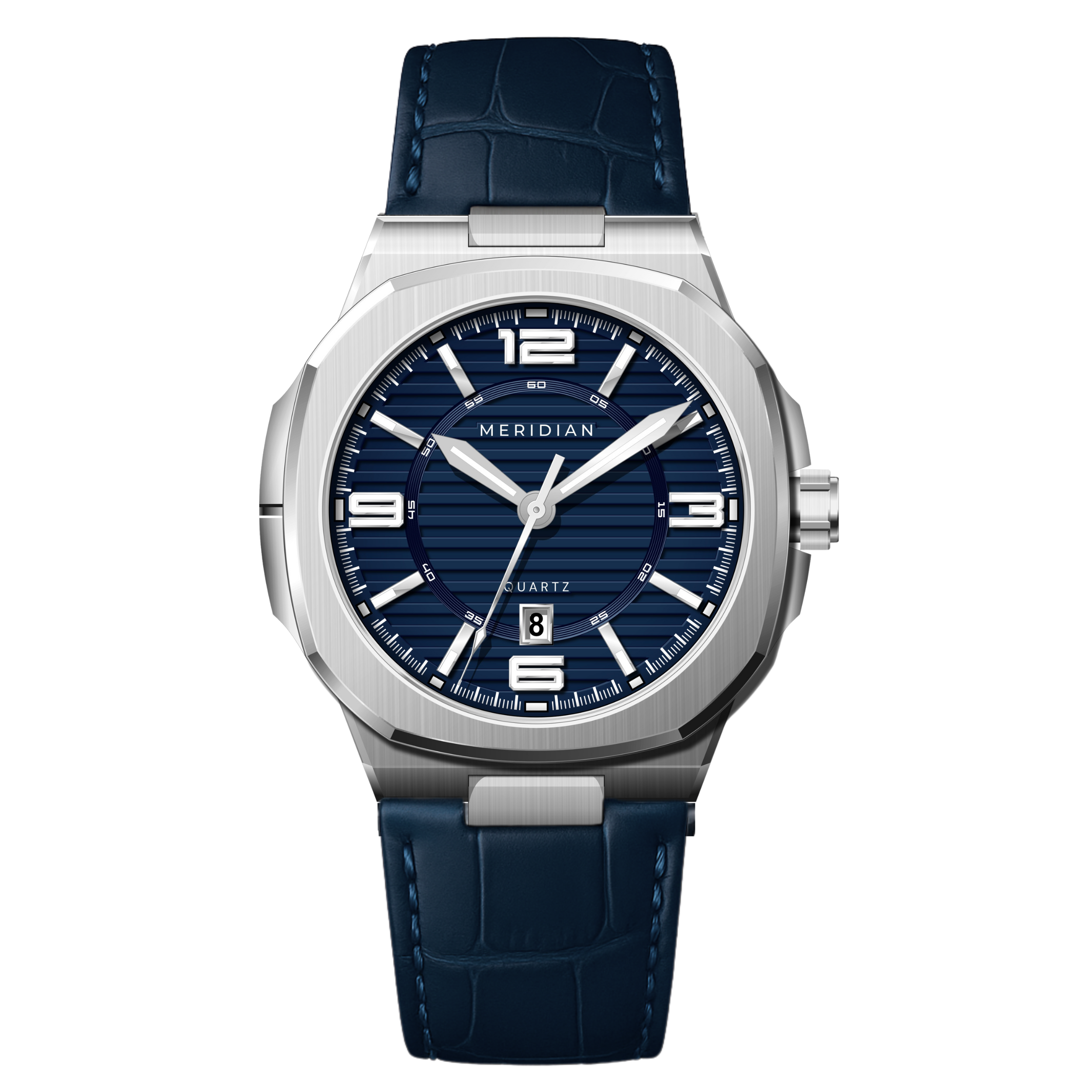 Prestige // Silver & Blue Leather