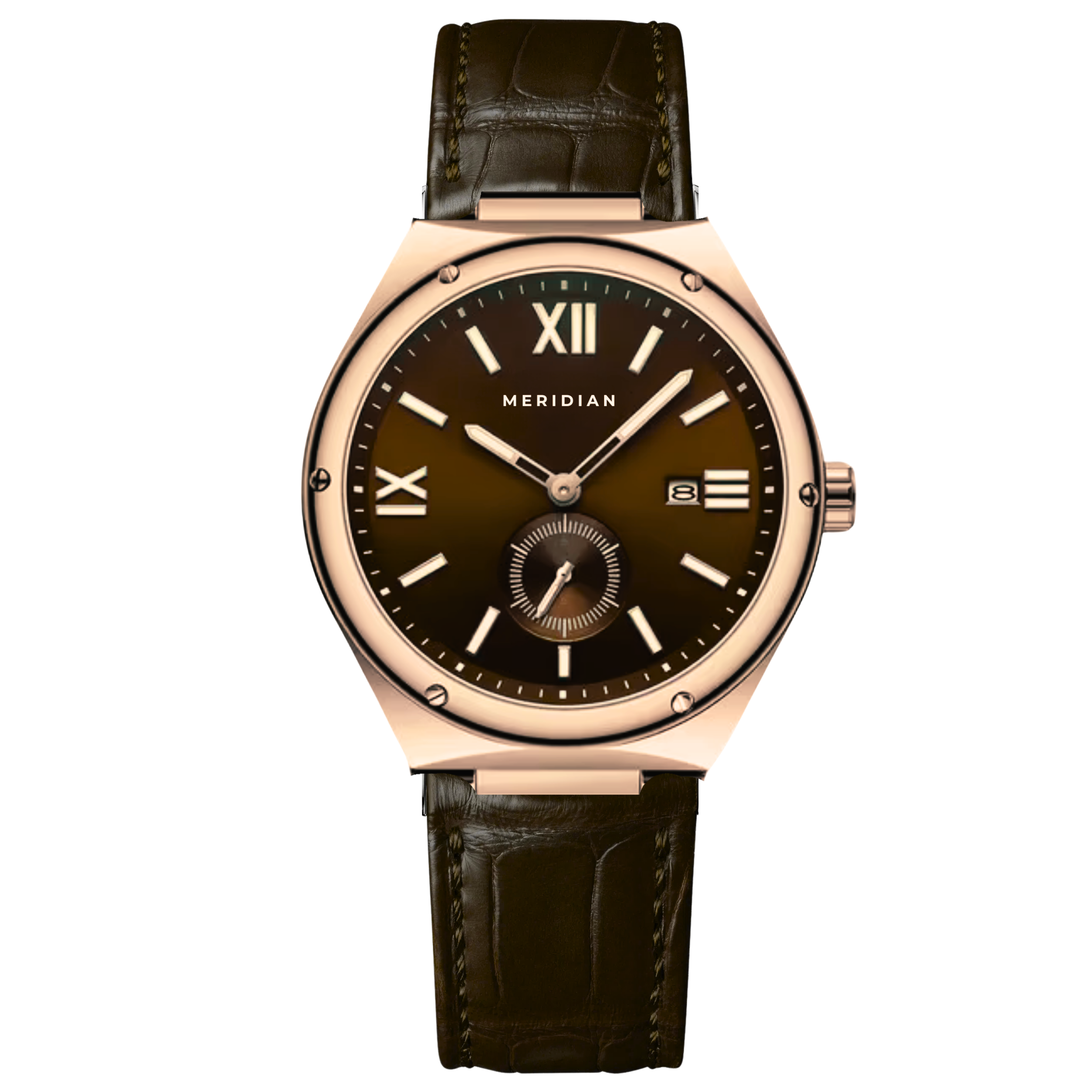 Legacy // Rose Gold & Brown Leather