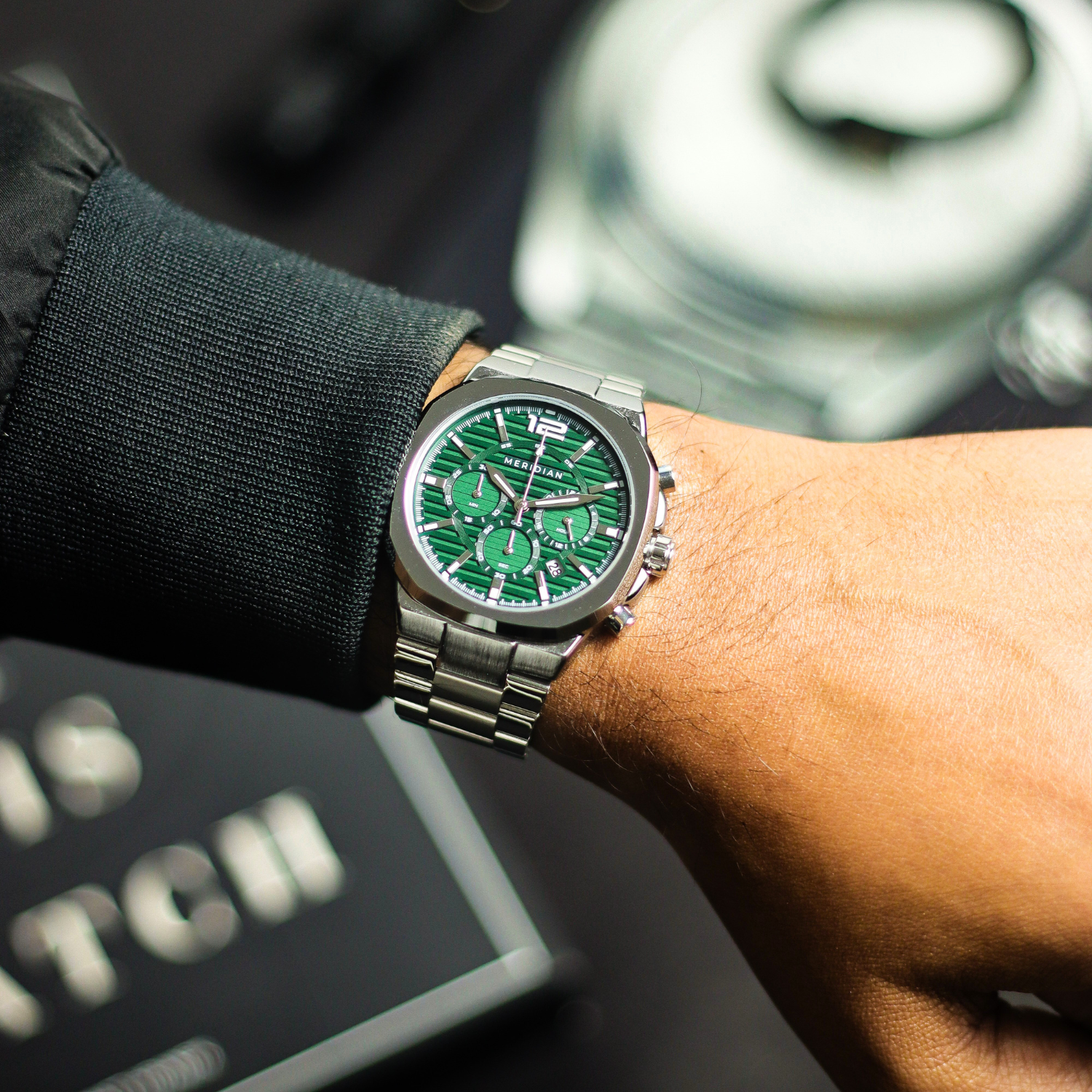 Prestige Chronograph // Silver & Green