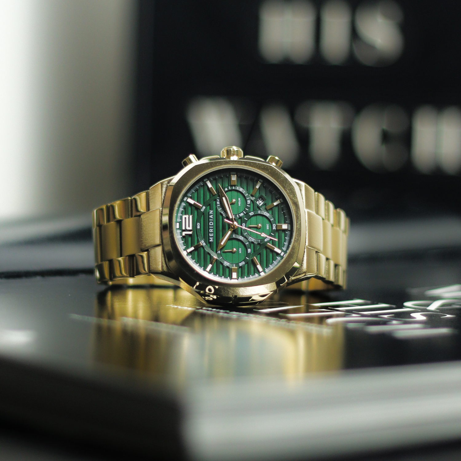 Prestige Chronograph // Gold & Green
