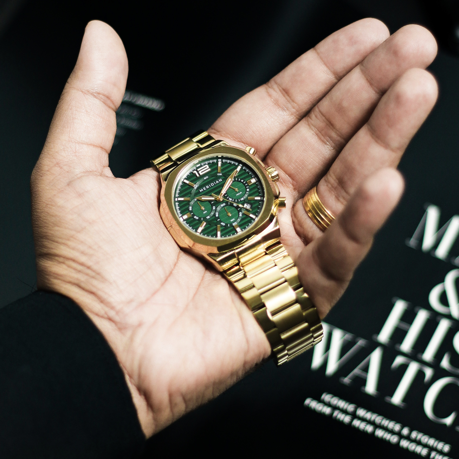 Prestige Chronograph // Gold & Green