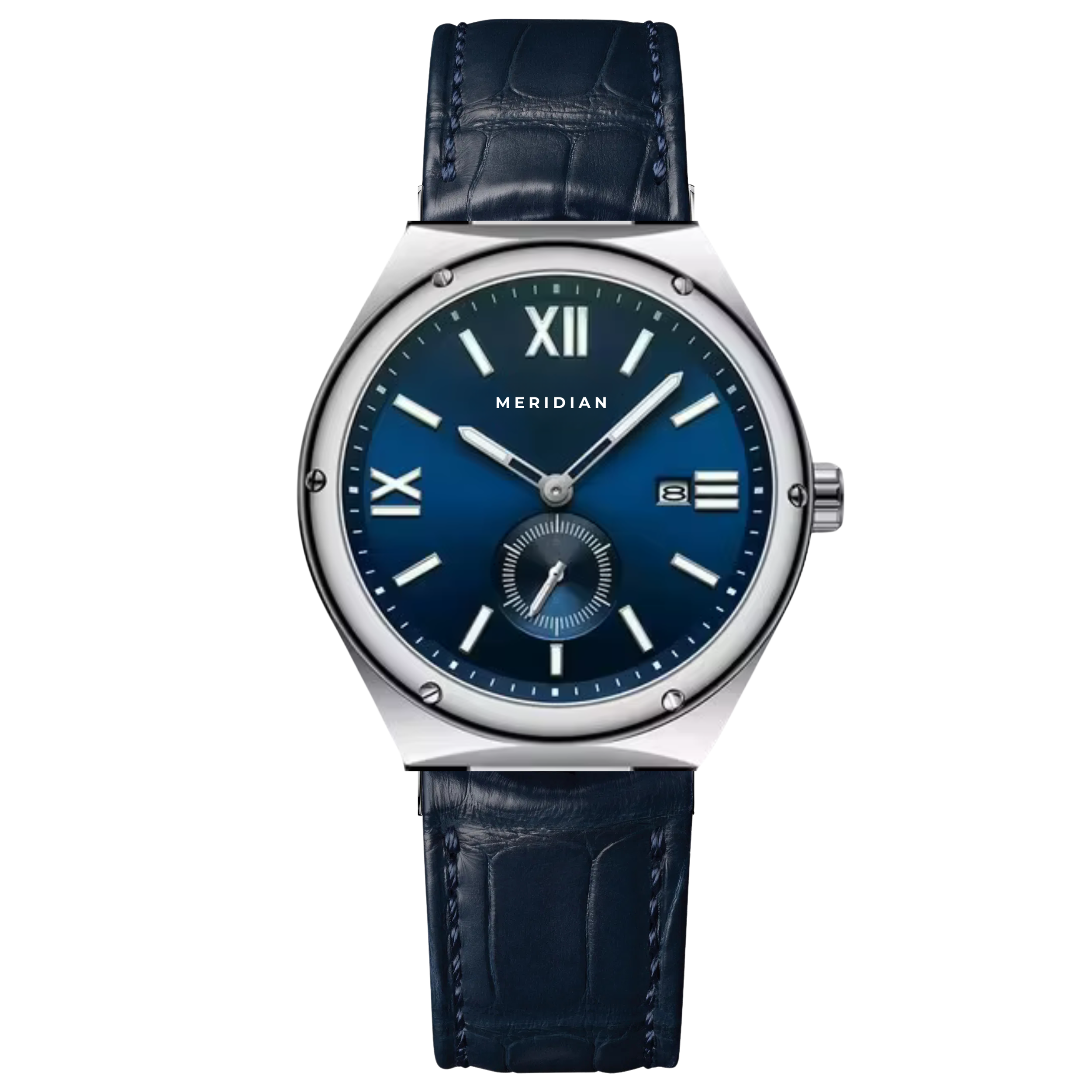 Legacy // Silver & Blue Leather