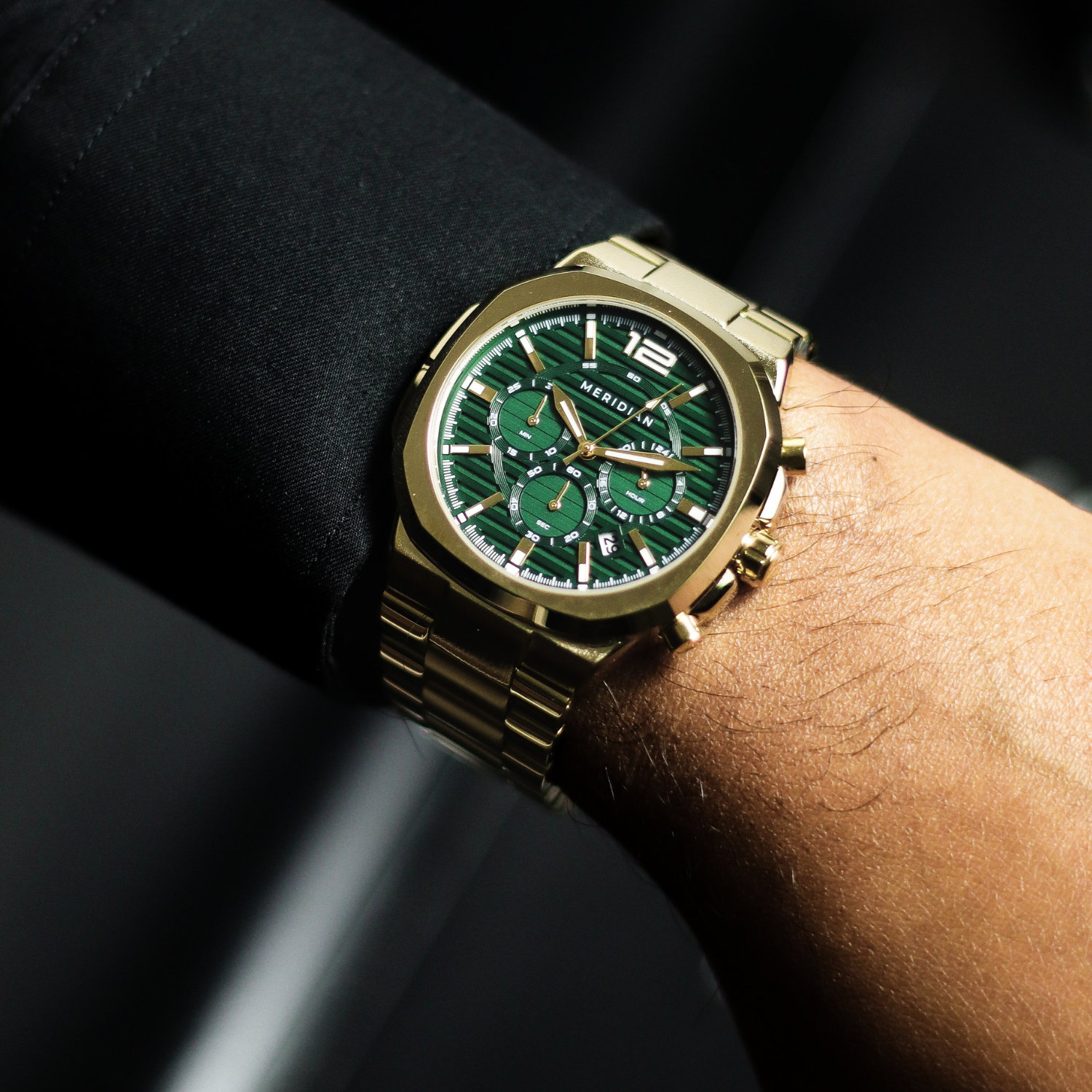 Prestige Chronograph // Gold & Green