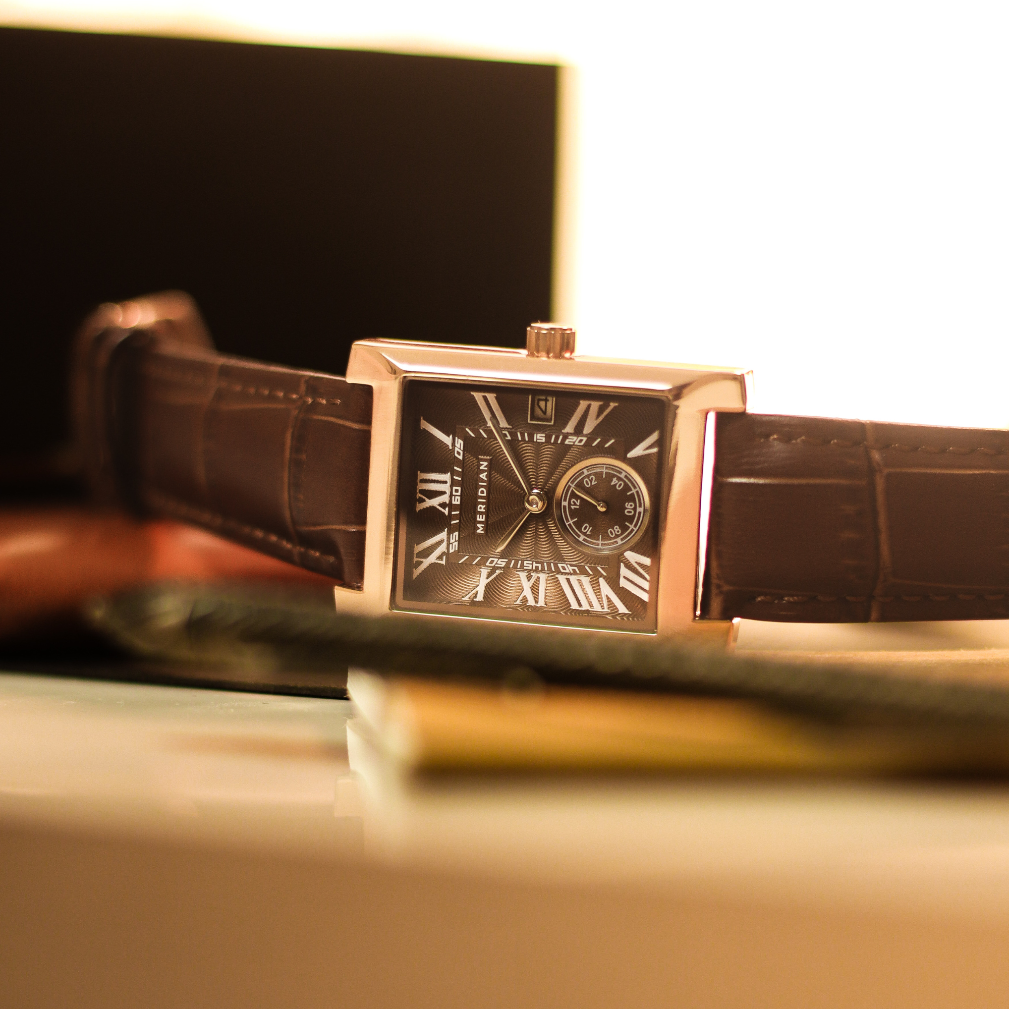 Heritage // Rose Gold & Brown Leather