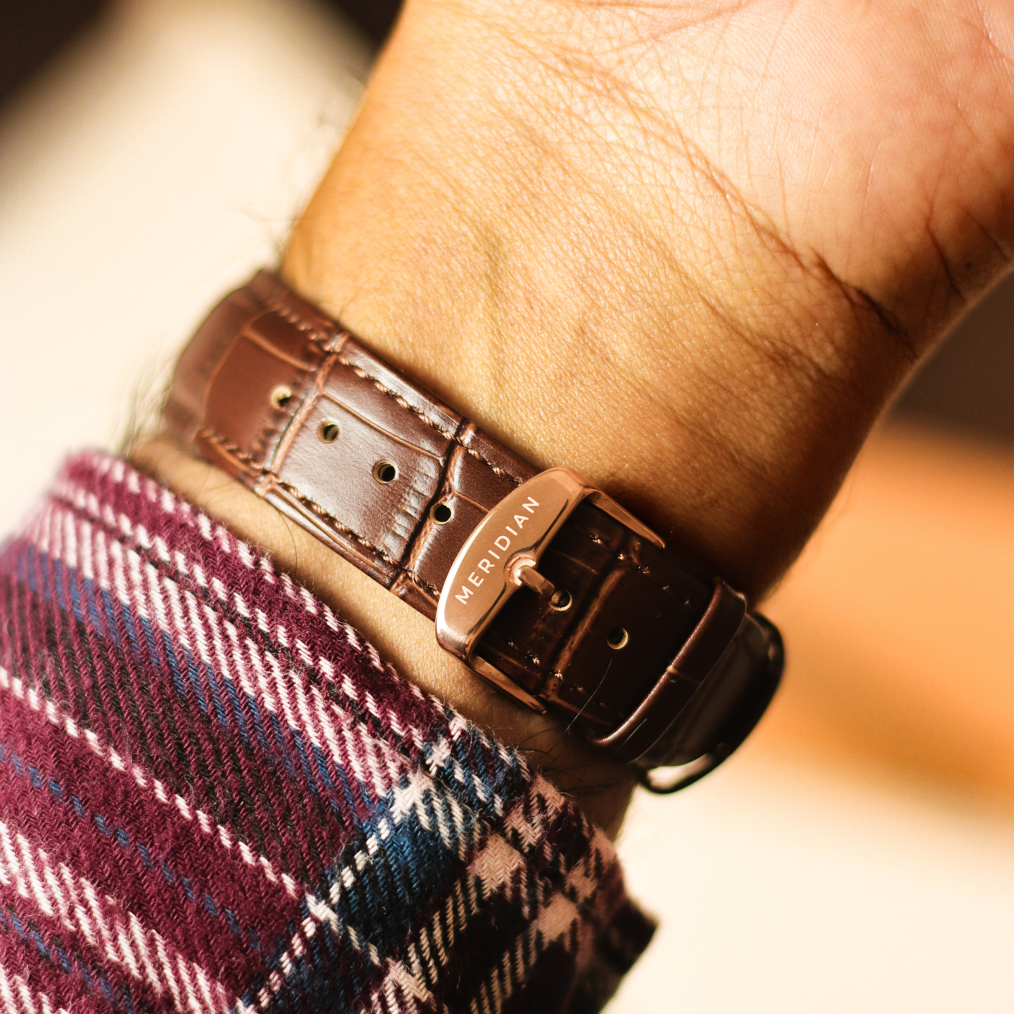 Heritage // Rose Gold & Brown Leather