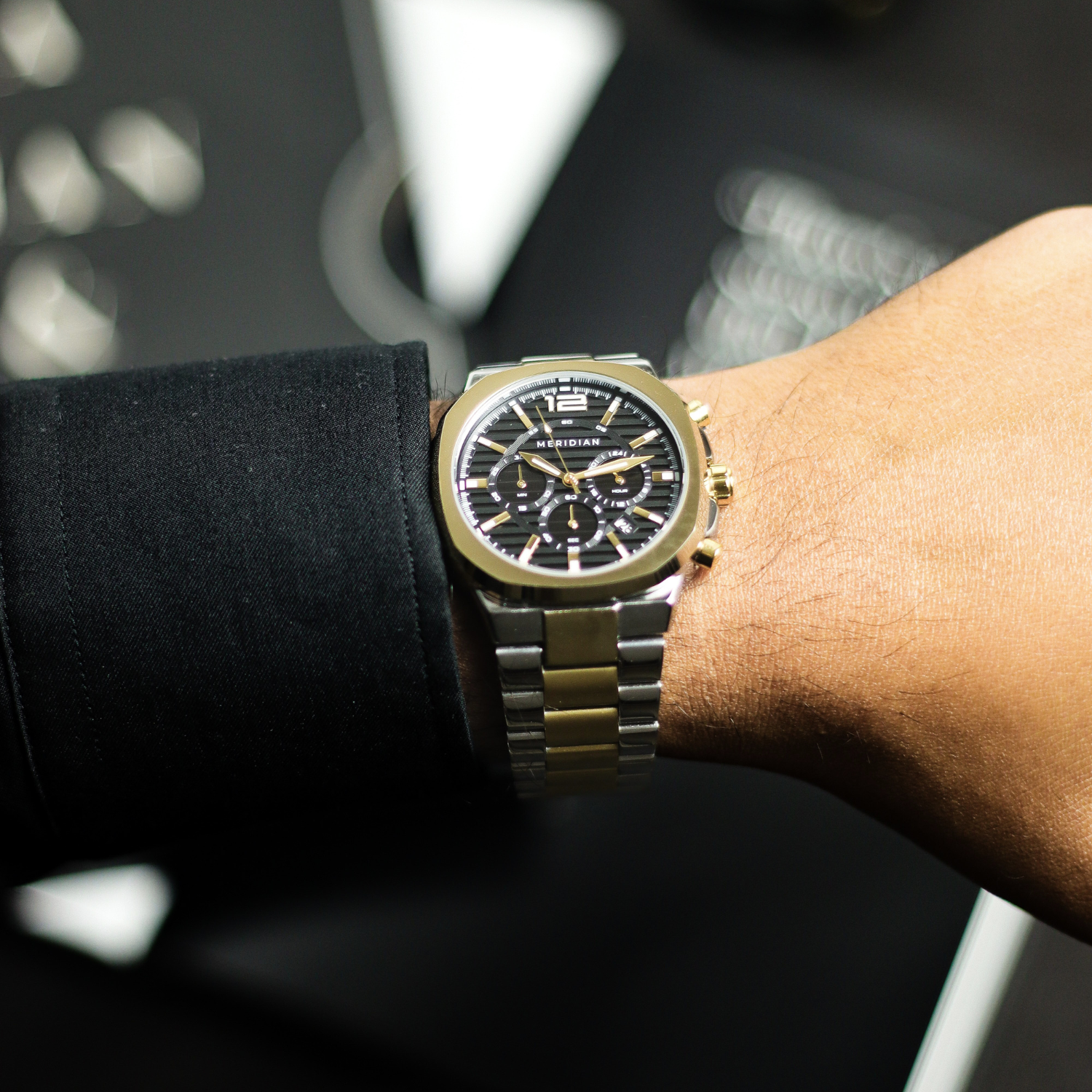 Prestige Chronograph // Silver Gold & Black