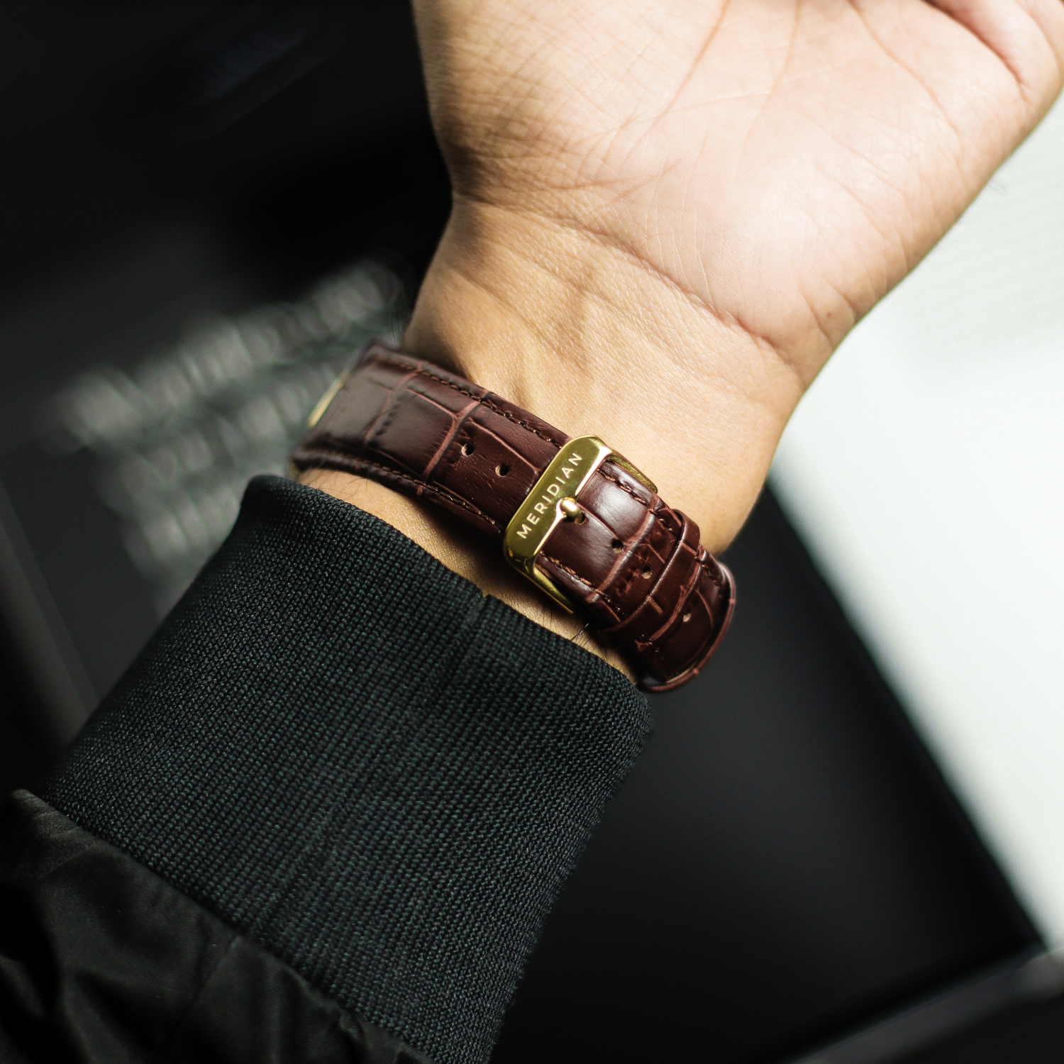 Prestige Chronograph // Gold & Brown Leather