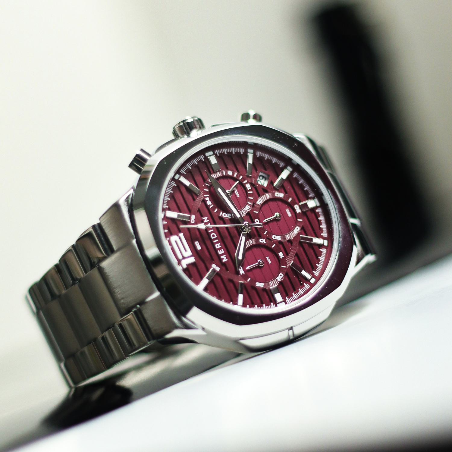 Prestige Chronograph // Silver & Red