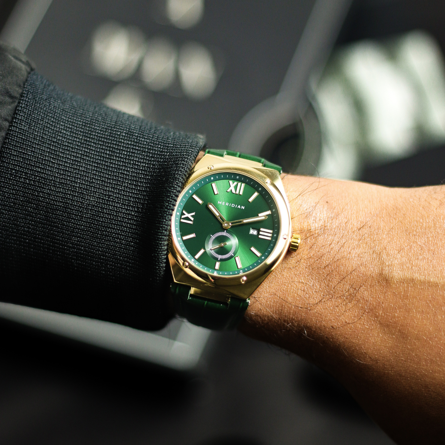Legacy // Gold & Green Leather
