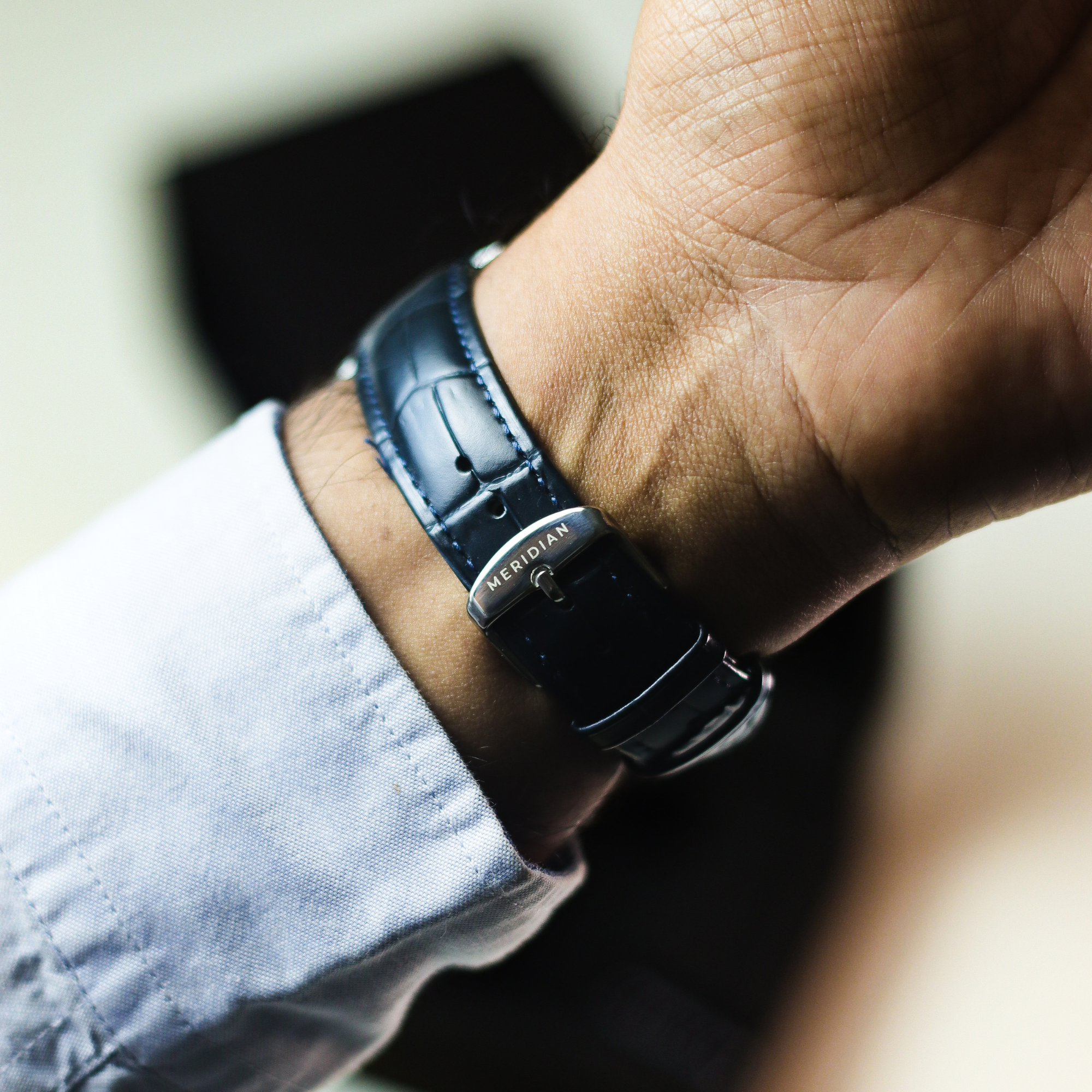 Heritage // Silver & Blue Leather