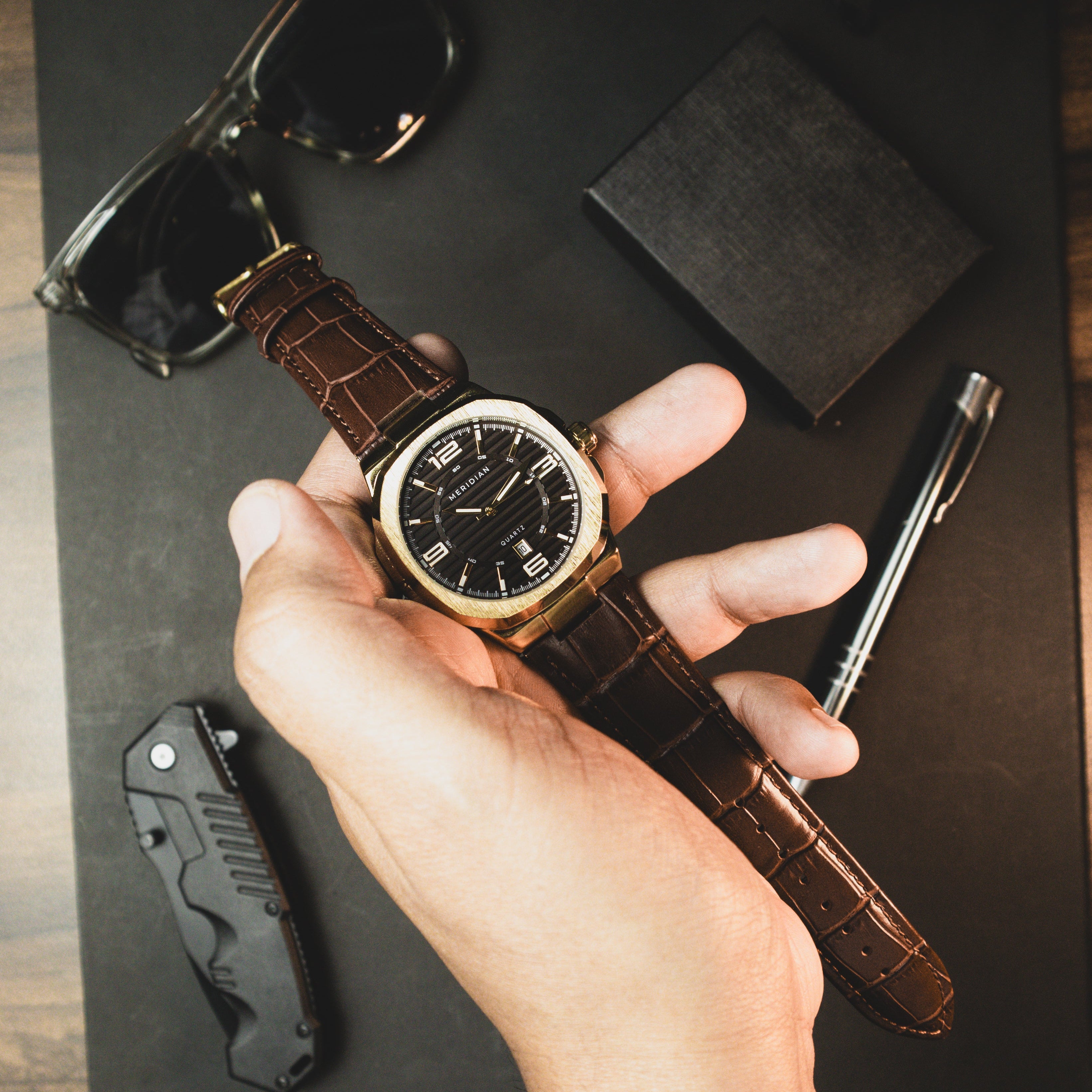 Prestige // Gold & Brown Leather