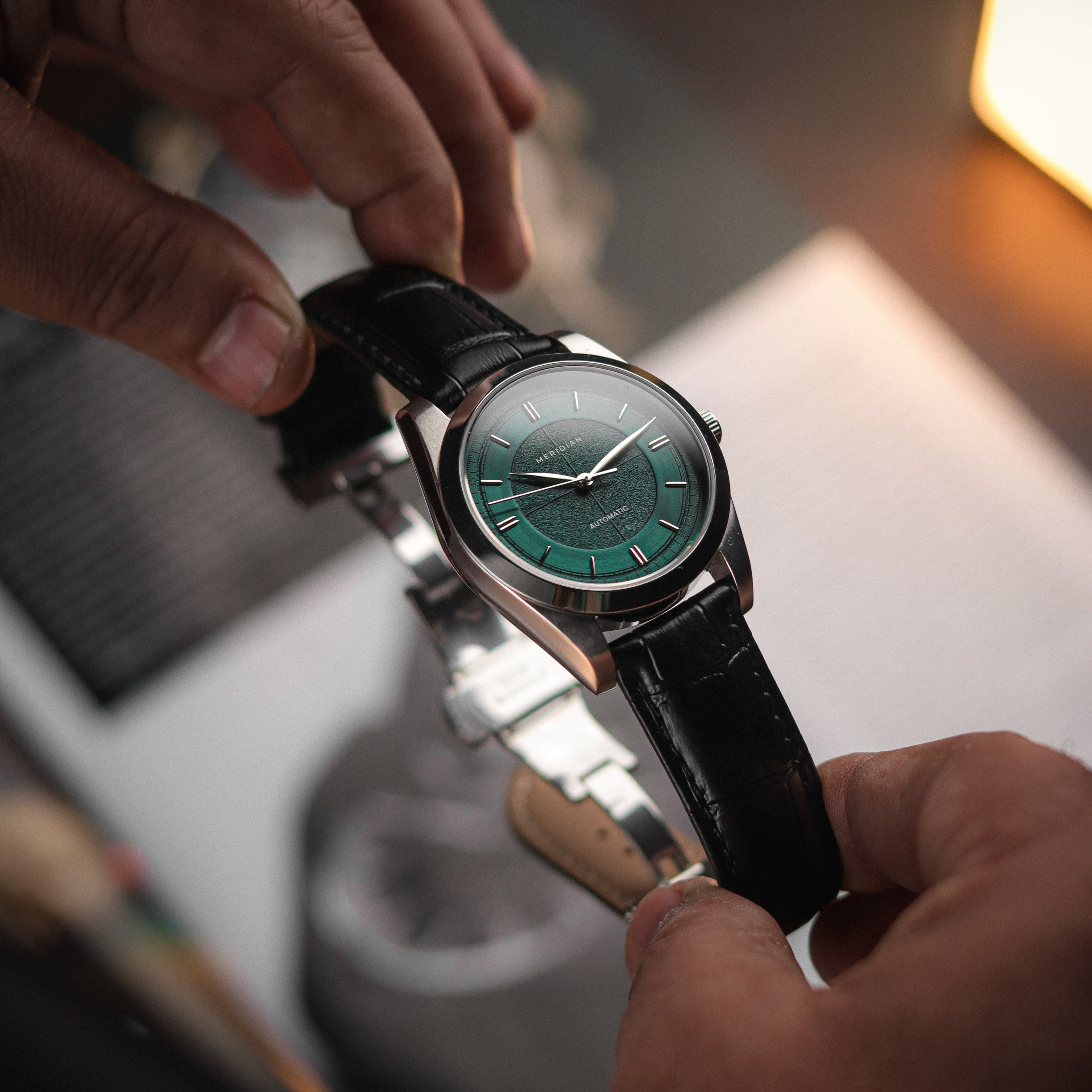 Leather Strap (20mm) for Equinox Collection - BLACK